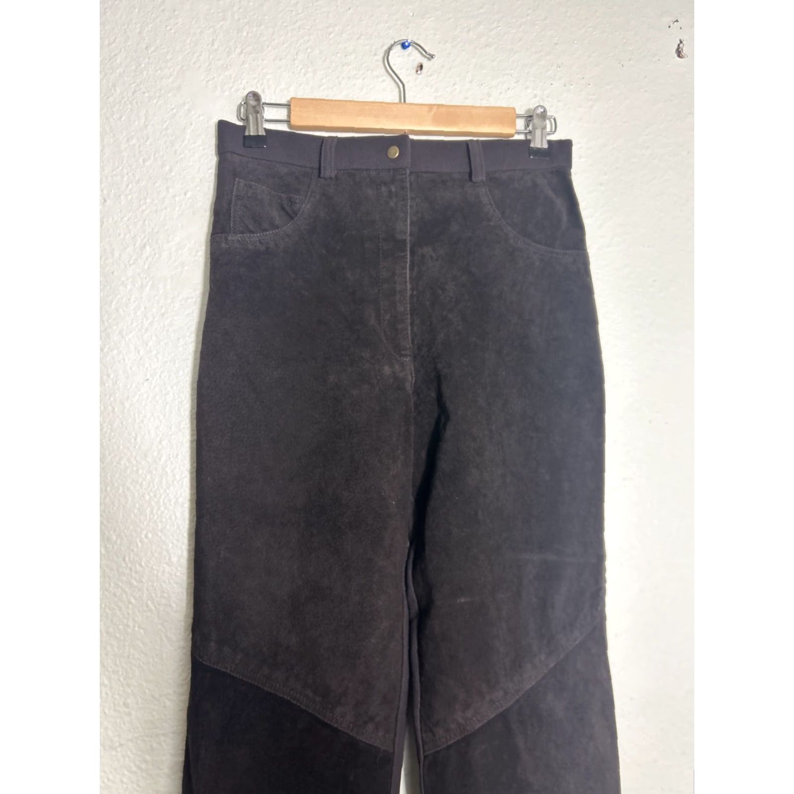 Vintage In Flight By Par Pablo Womens Pants Suede Leather Brown 27x32 9/10 Brown 9/10 Womens Size 30" / US 8 / IT 44 - 3 Thumbnail