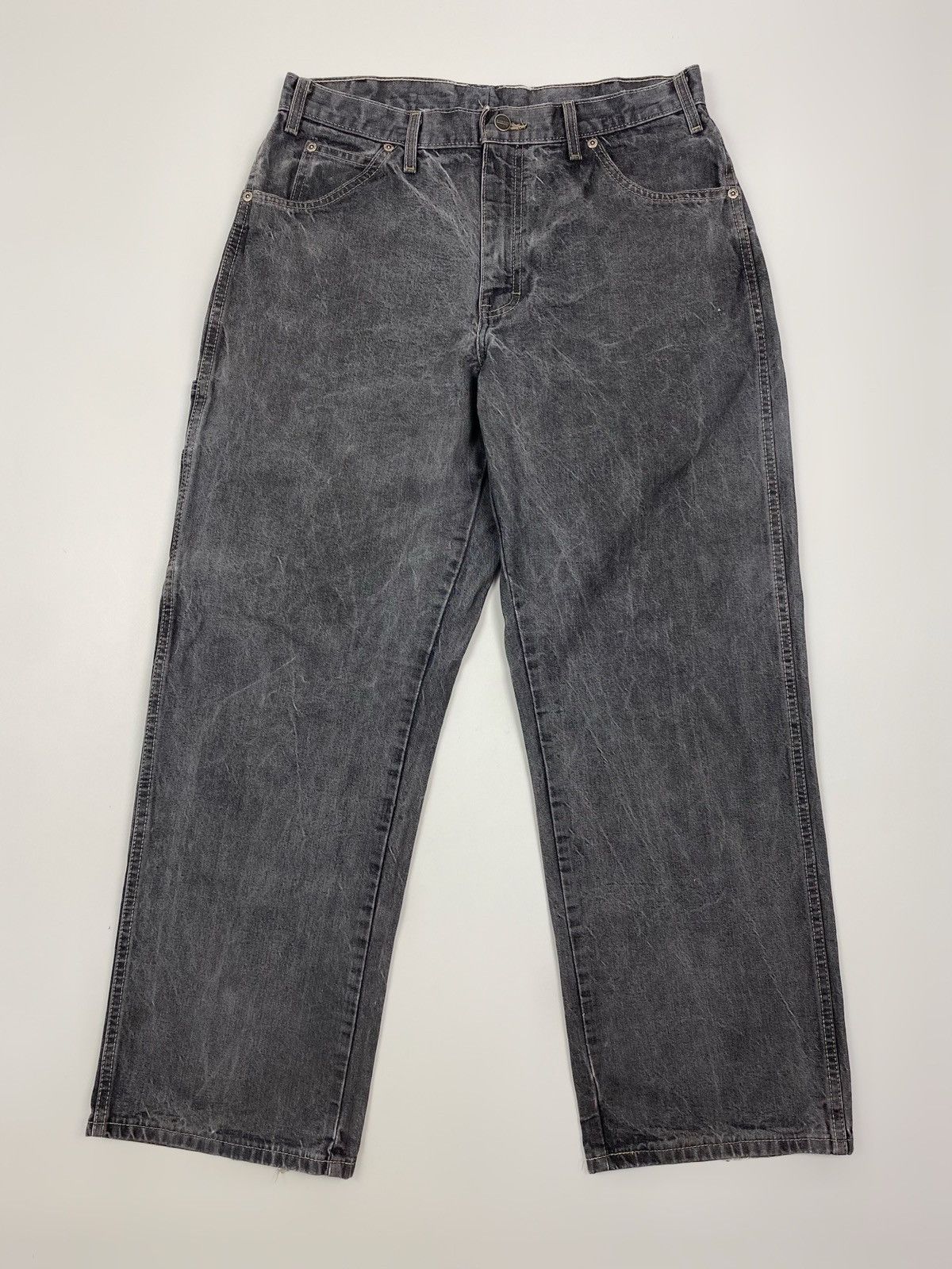 Dickies Dickies Loose Fit Washed Grey Carpenter Denim Pants 34X30 Size US 34 / EU 50 - 3 Thumbnail
