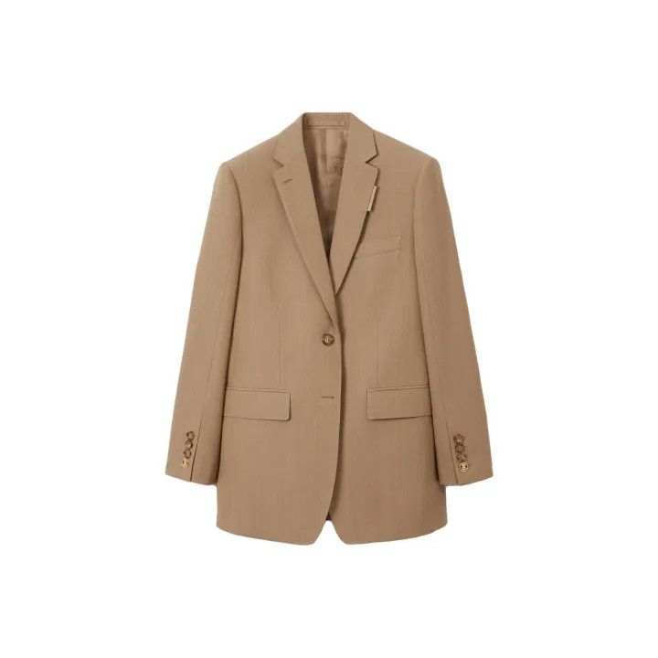 Burberry Burberry SS23 Long Sleeve Blazer in Camel 0079 Size S / US 4 / IT 40 - 1 Thumbnail
