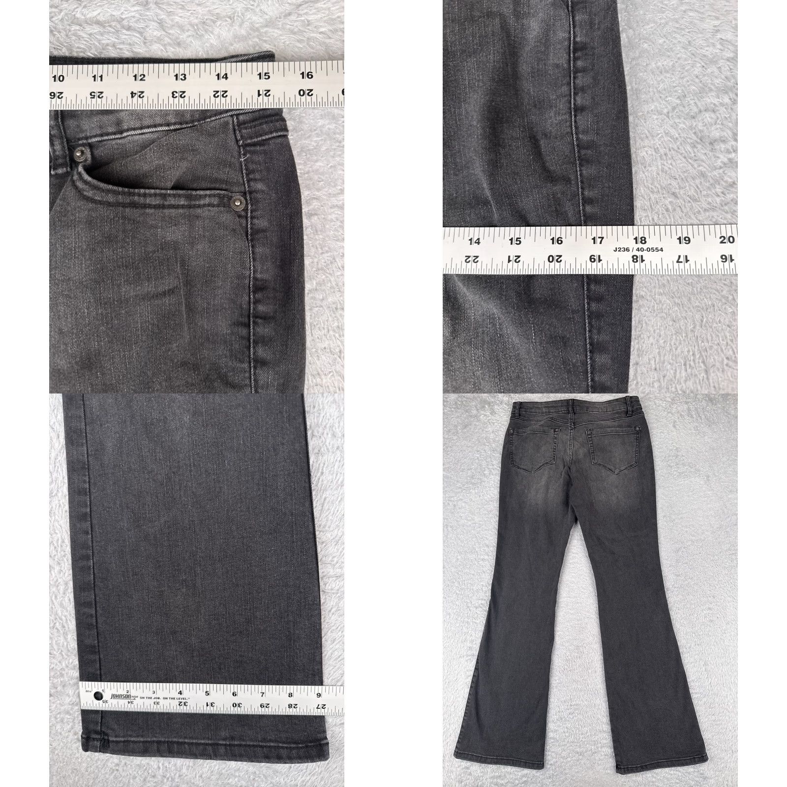 Vintage INC Jeans Womens 6 Black Elizabeth Bootcut Mid Rise Cotton Blend 30x32 Denim Size 28" / US 6 / IT 42 - 9 Thumbnail