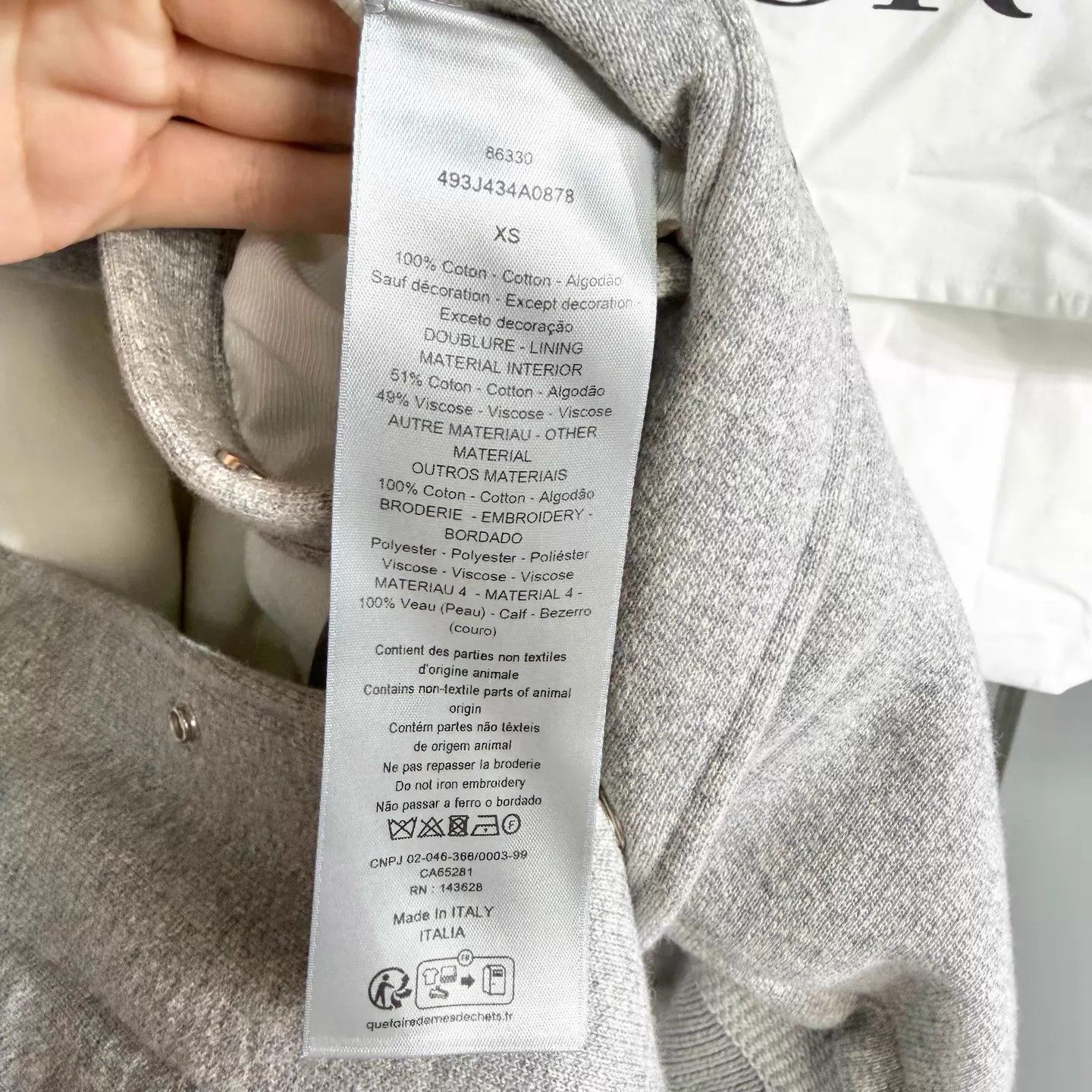 Dior DIOR 25 Gray XS Pilot Lily of the Valley Embroidery Near New Size US XS / EU 42 / 0 - 4 Thumbnail