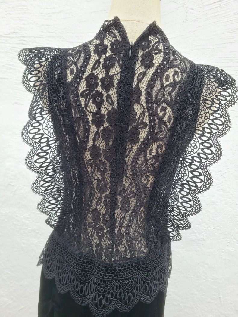 Ann Demeulemeester Ann Demeulemeester Ladies Lace Velvet Skirt Dress Size M / US 6-8 / IT 42-44 - 6 Thumbnail