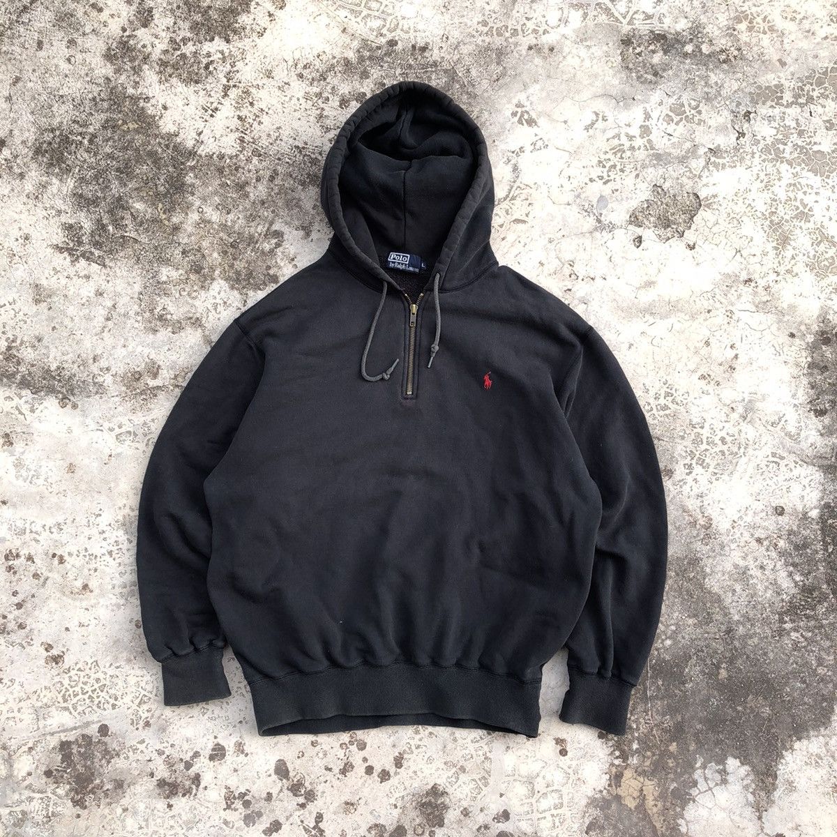 Polo Ralph Lauren × Vintage POLO Ralph Lauren Small Pony Half Zipper Hoodie Sweatshirt Size US L / EU 52-54 / 3 - 1 Thumbnail