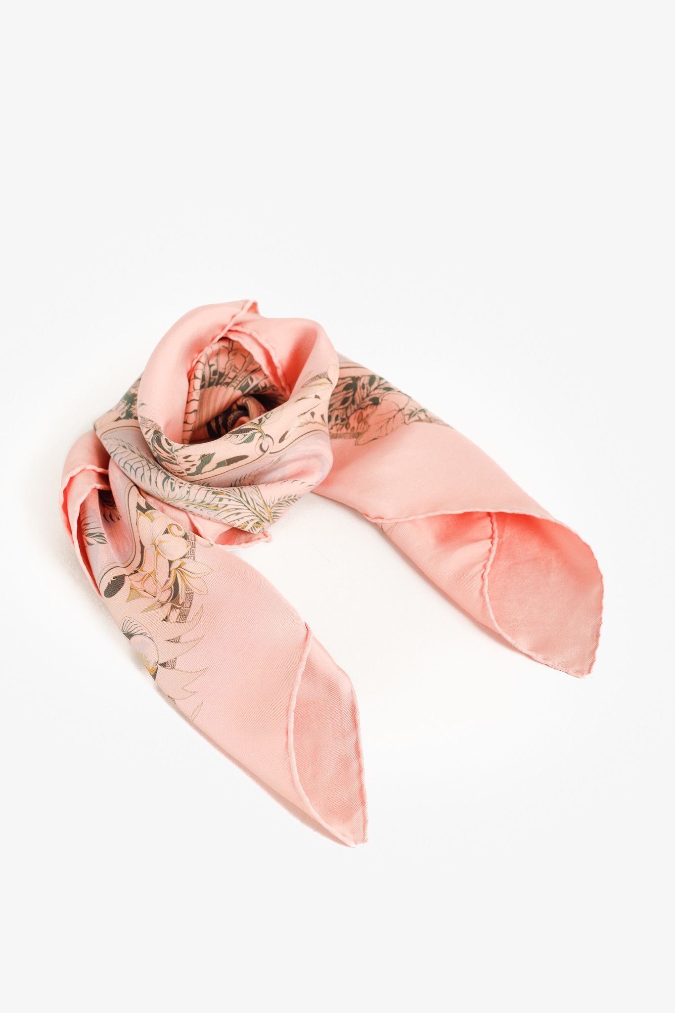 Hermes Hermes Silk Aloha Scarf 70 Rose Pale Silk Scarf Size ONE SIZE - 1 Thumbnail