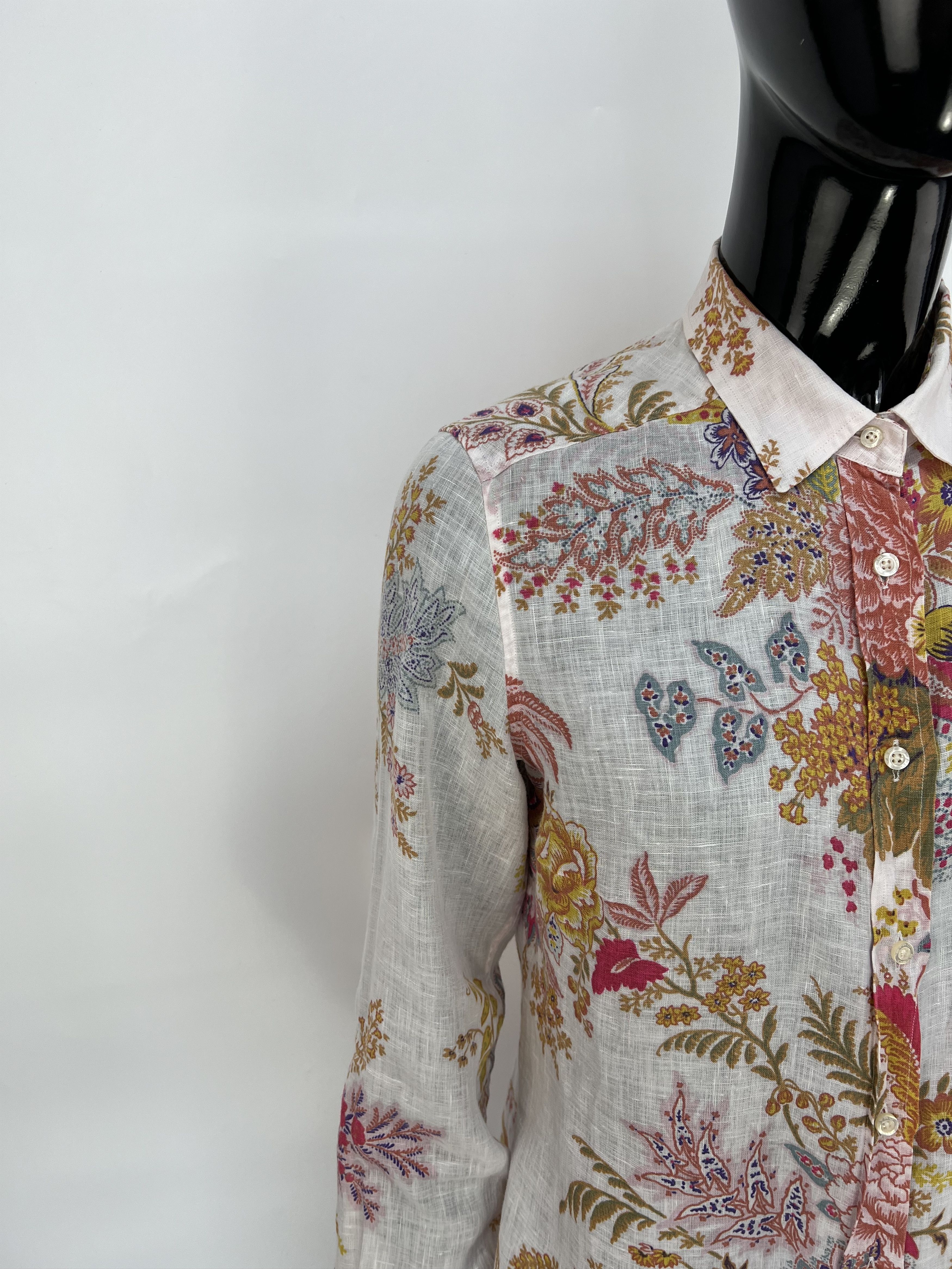 Etro Etro Women's Linen Paisley Long Sleeve Button Up Shirt Size M / US 6-8 / IT 42-44 - 5 Thumbnail