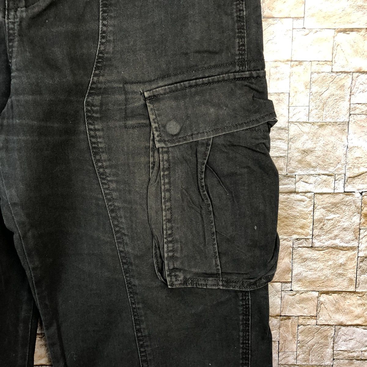 Japanese Brand Gap Black faded Cargo utility Multipocket Pants #A737 Size US 36 / EU 52 - 11 Thumbnail