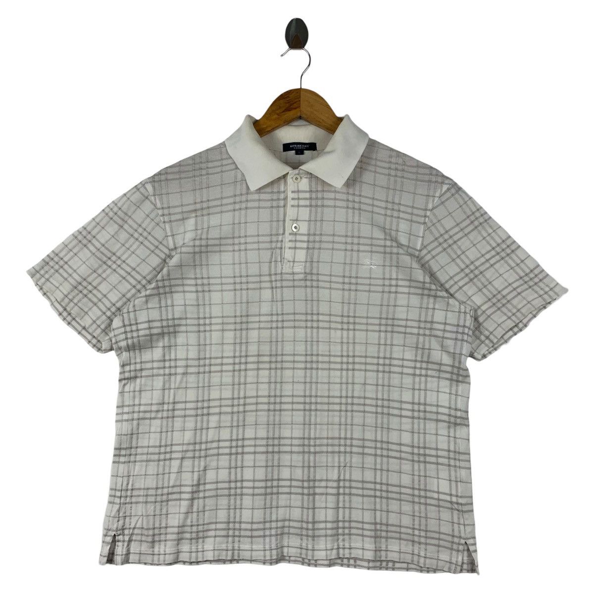 Burberry × Designer BURBERRY London nova check collar design polo tee Size US L / EU 52-54 / 3 - 1 Thumbnail