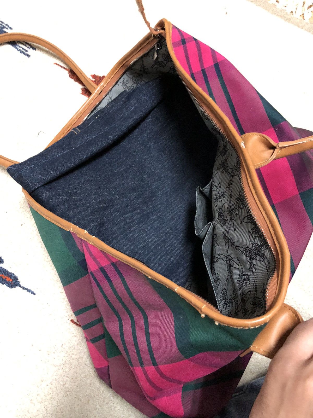 Vivienne Westwood Tartan shoulder Plaid Handbag Size ONE SIZE - 3 Thumbnail