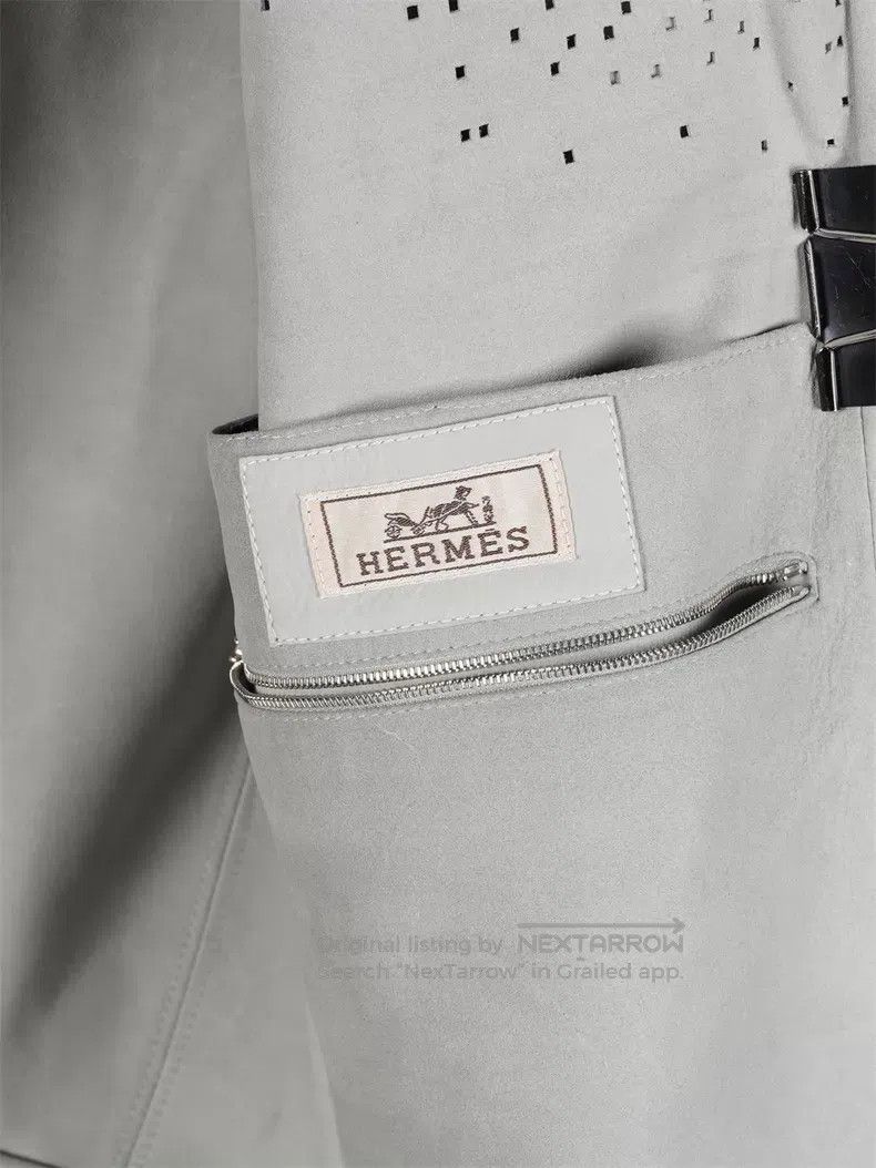 Hermes Hermes Men's Mesh Leather Jacket Size US M / EU 48-50 / 2 - 6 Thumbnail