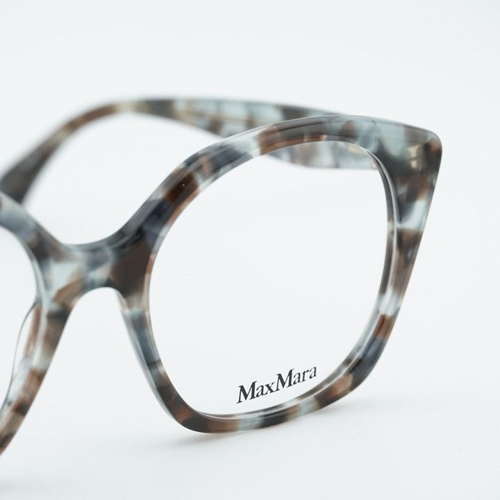 Max Mara Max Mara MM5082 055 Eyeglasses Havana 53mm Square Frame Size ONE SIZE - 6 Thumbnail