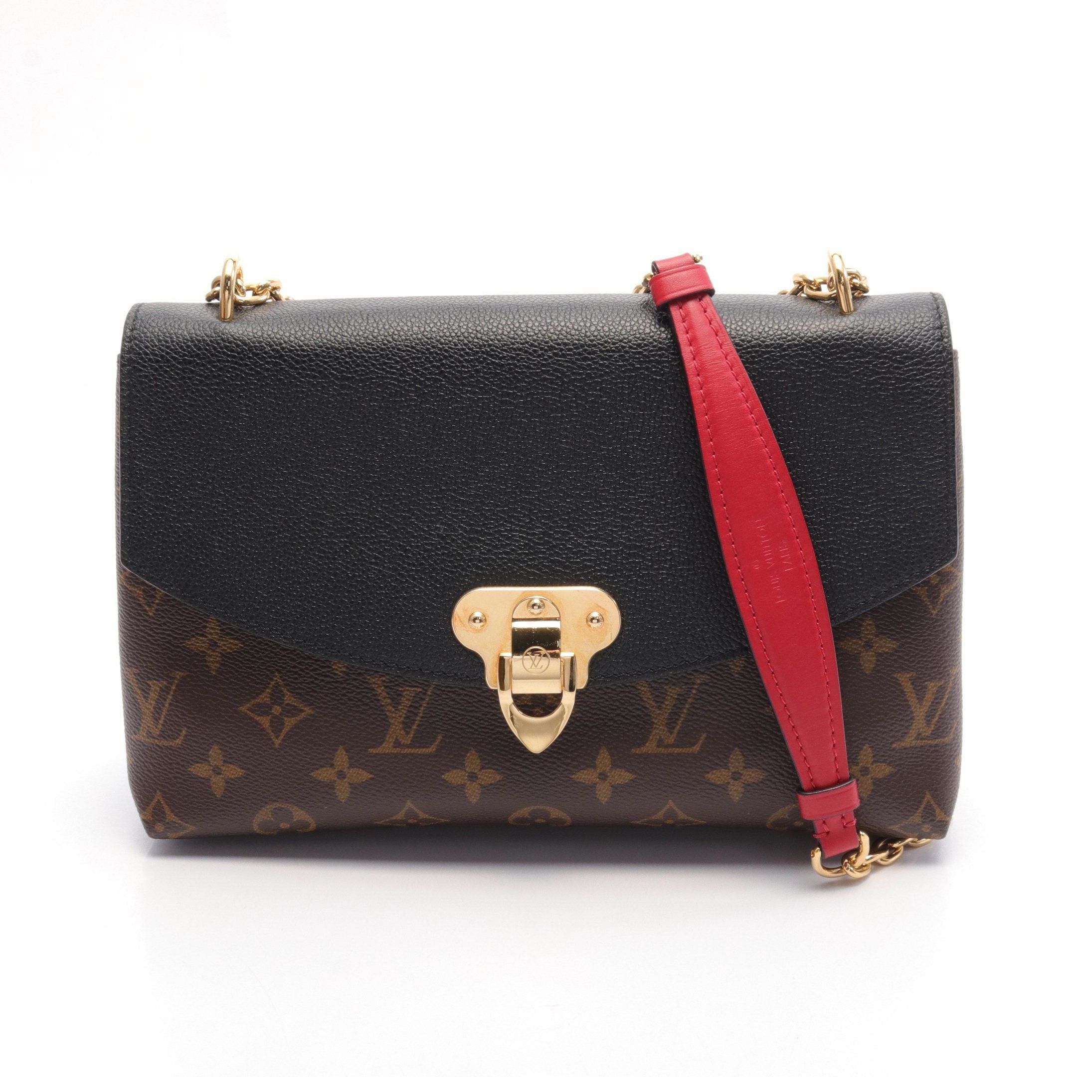 Louis Vuitton Louis Vuitton Sun Plasido Monogram Noir Chain Shoulder Bag Leather Brown Black Size ONE SIZE - 1 Thumbnail