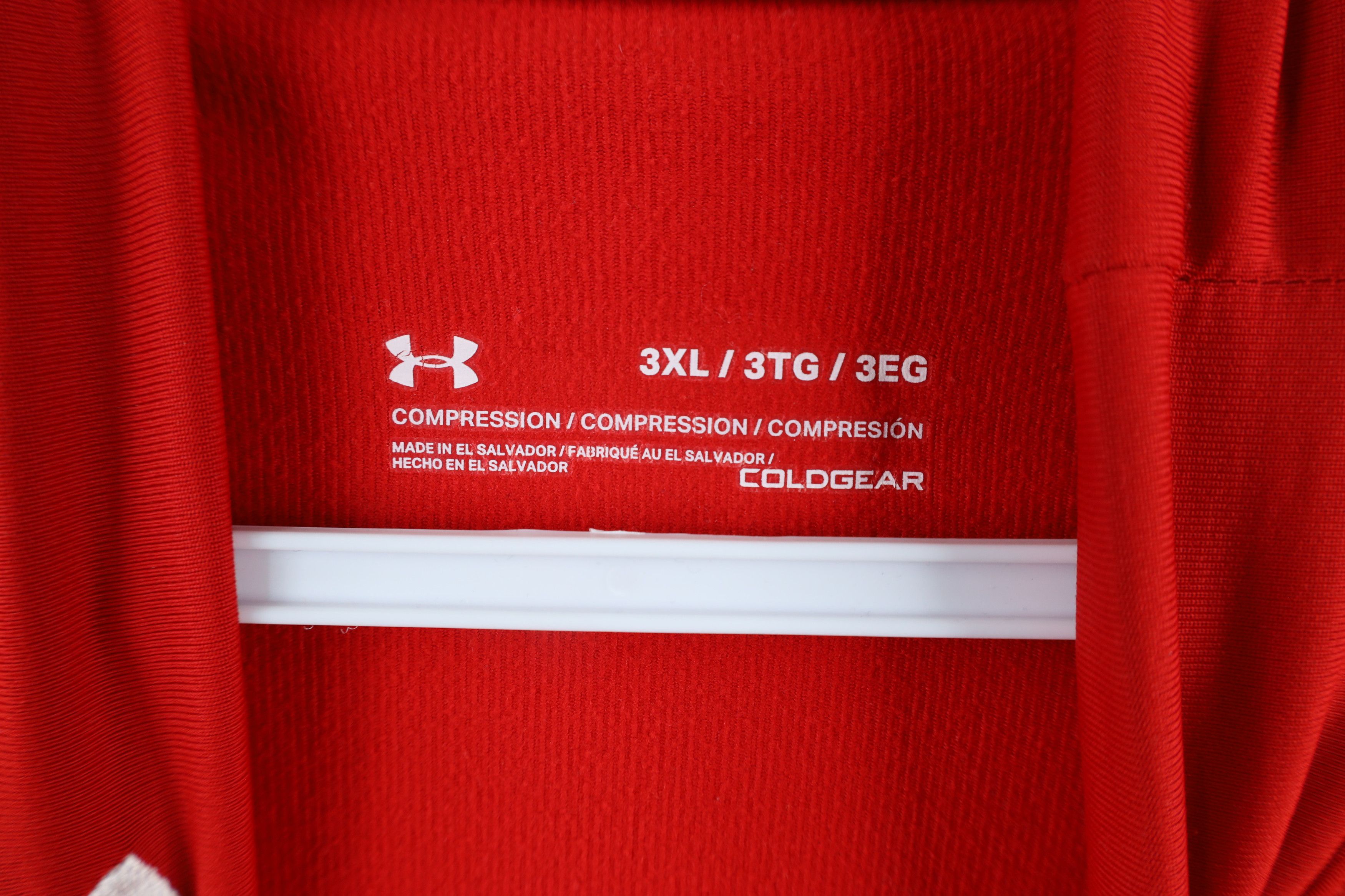 Under Armour × Vintage Under Armour Compression Mock Neck Long Sleeve T-Shirt Red Size US XXL / EU 58 / 5 - 5 Thumbnail