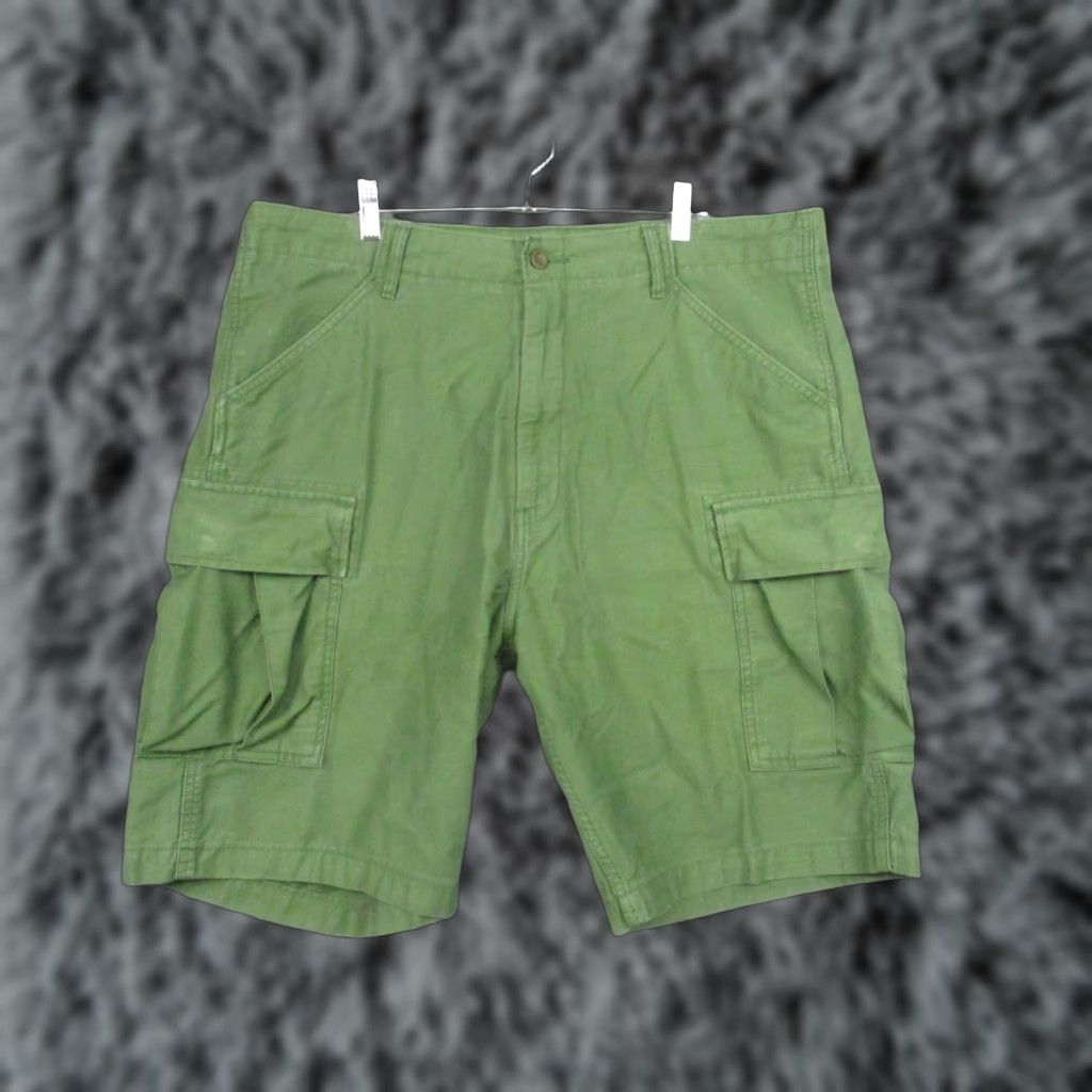 Levi's Levis Cargo Shorts Mens W38 Green 100% Cotton Utility Pockets Outdoor Casual Size US 38 / EU 54 - 1 Thumbnail