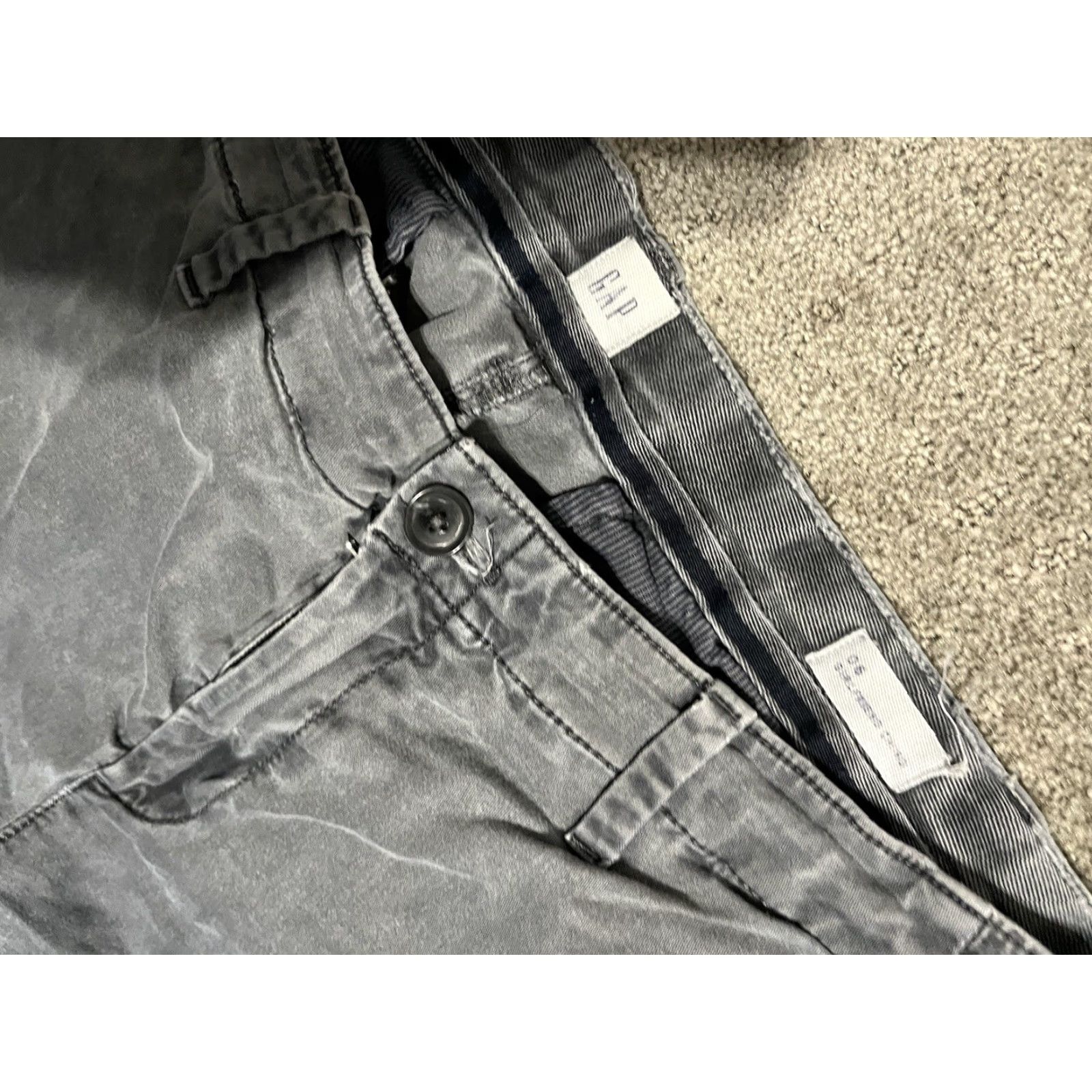 Gap GAP Women 6 Regular Chino Pants Bootcut Stretch Gray Distressed Colorful Size 28" / US 6 / IT 42 - 5 Thumbnail