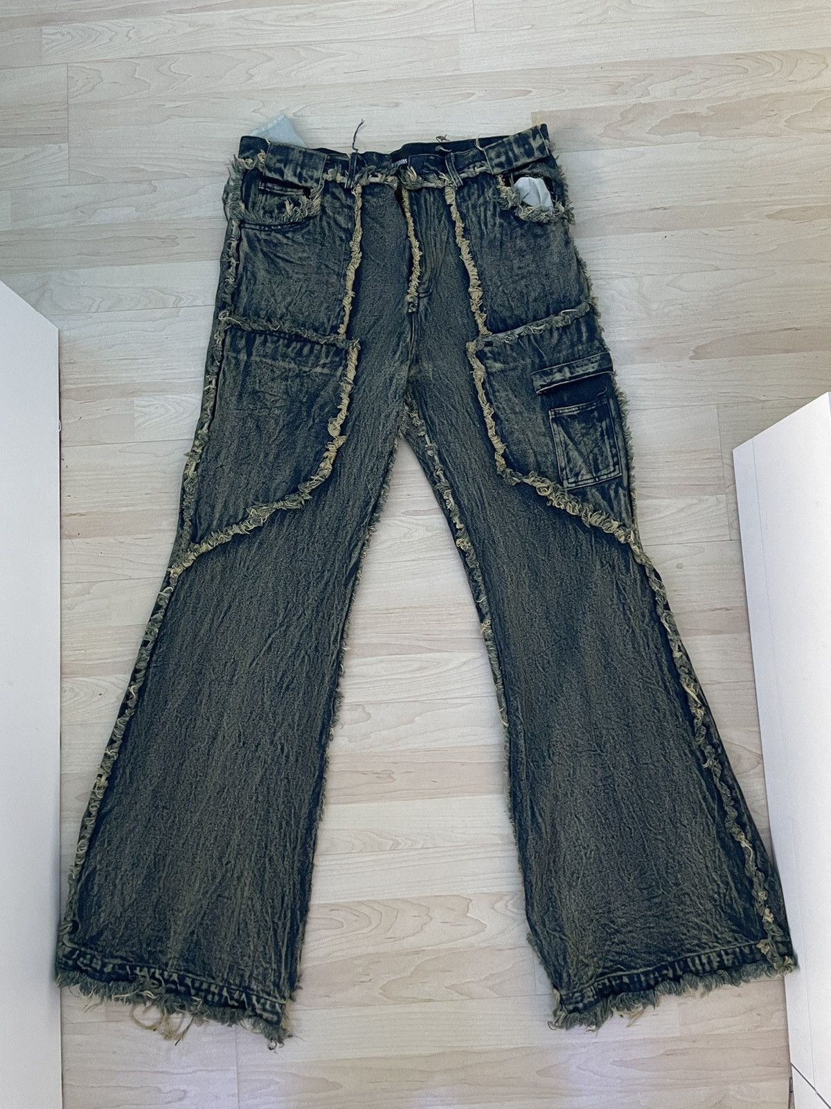 No Faith Studios Flared Denim | Grailed