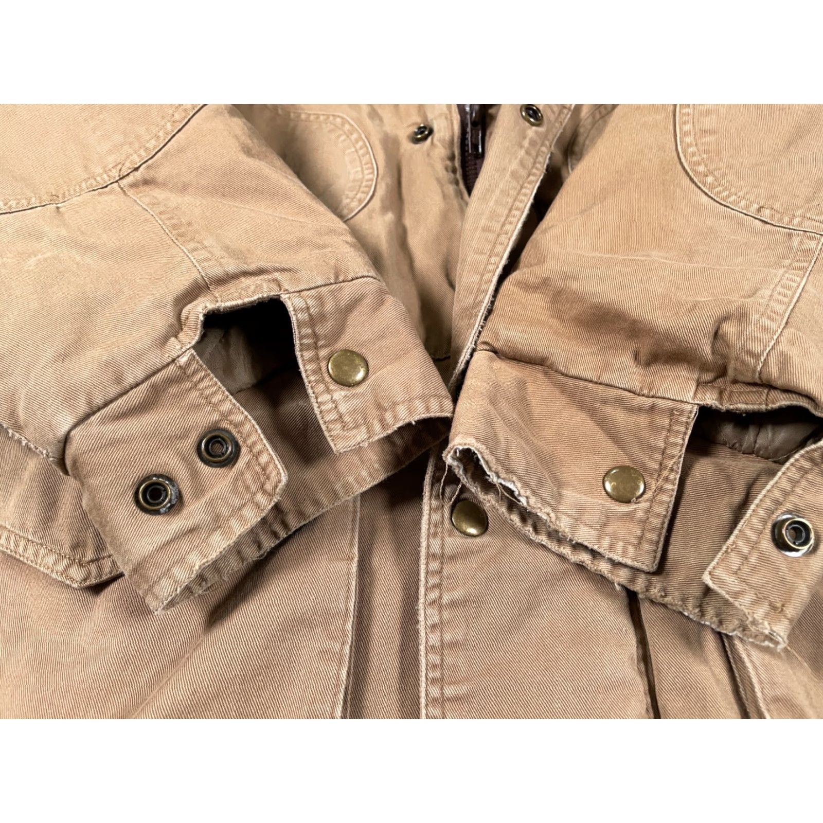 Blair VINTAGE John Blair Parka Jacket Men's M Beige Quilted Lined Insulated Zip Cotton Corduroy Collar 90s Retro Hipster Casual Size US M / EU 48-50 / 2 - 4 Thumbnail