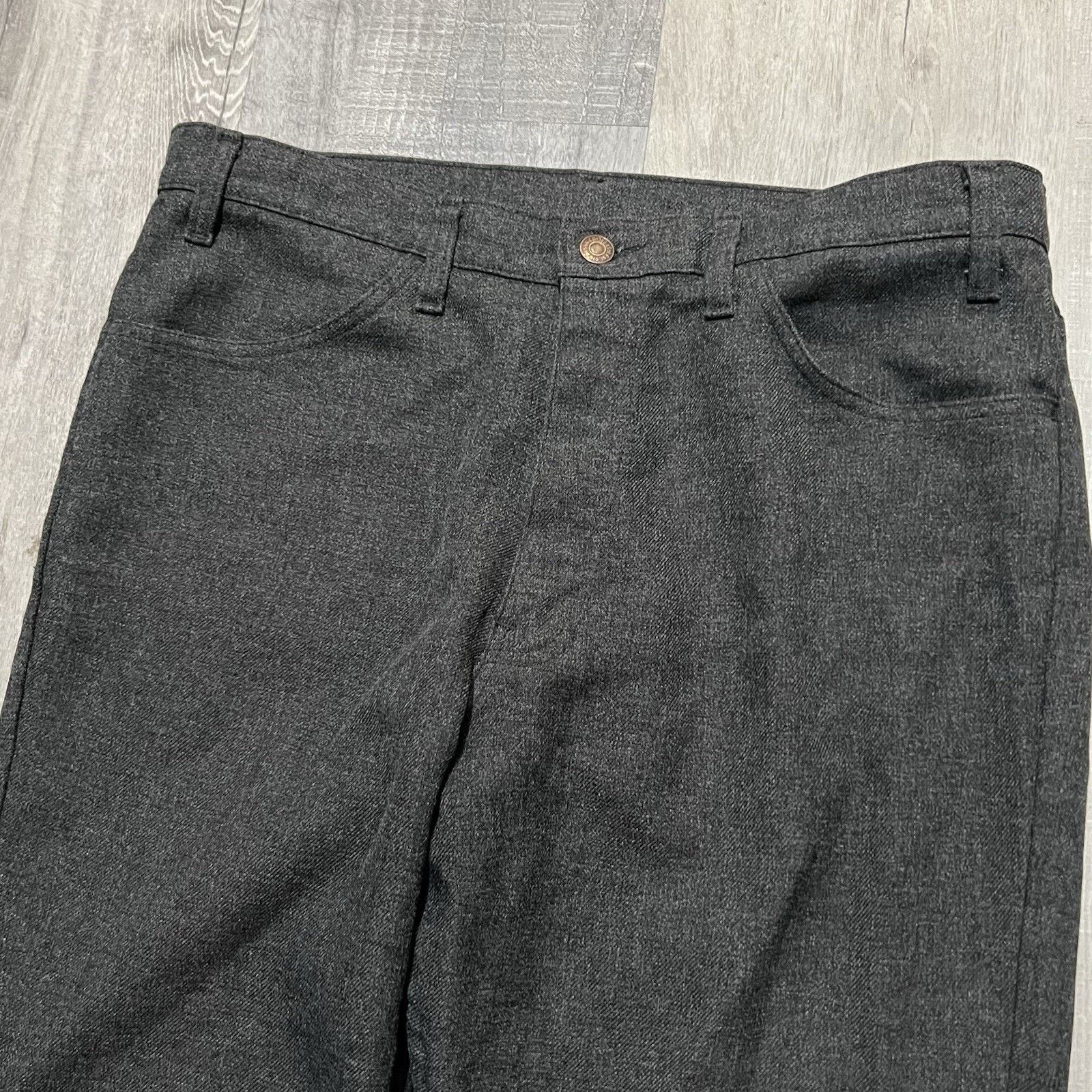 Levi's VTG Levis Sta Prest Salt N Pepper Grey Rockabily Pants 35 Size US 35 - 3 Thumbnail