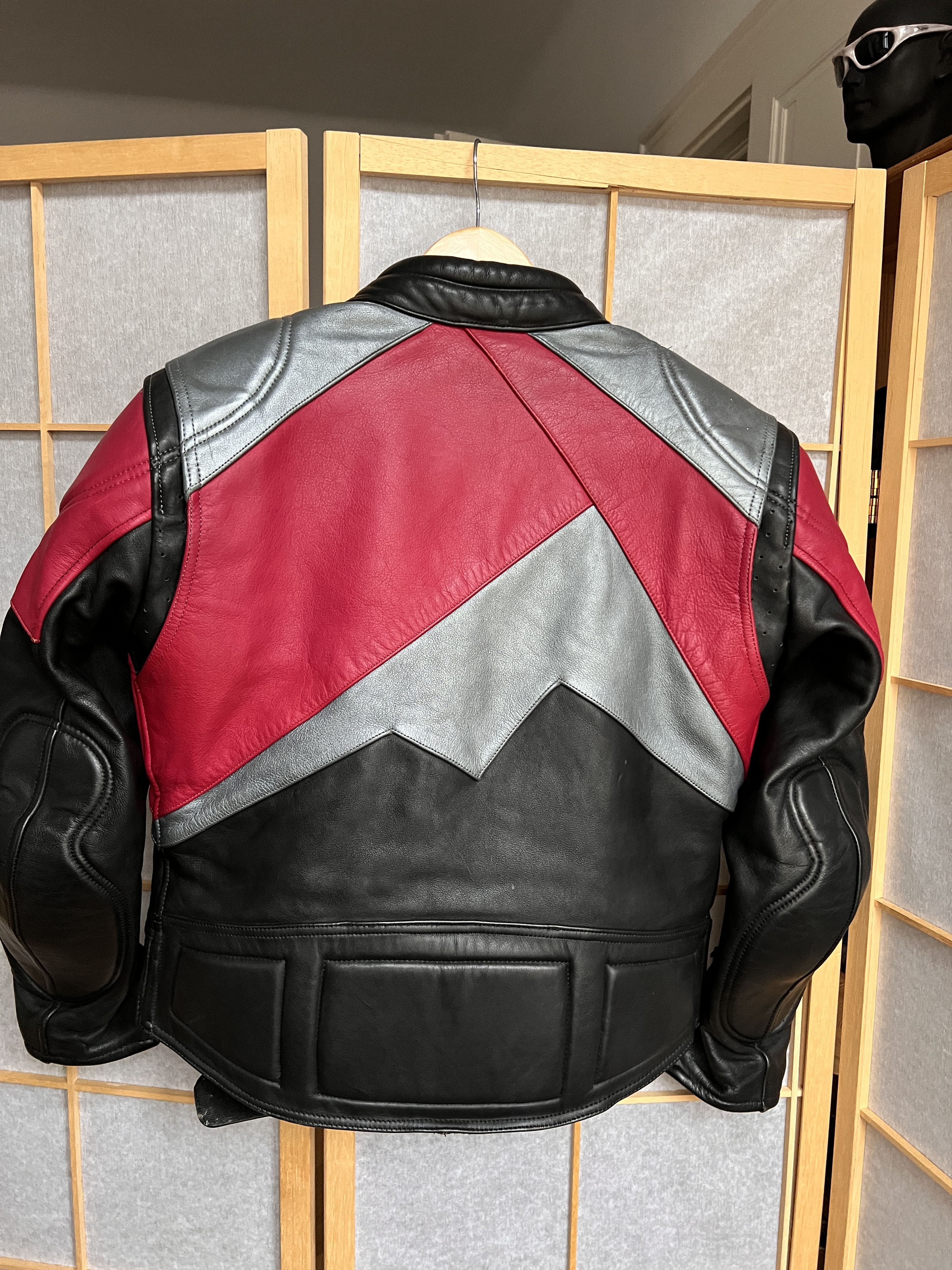 Genuine Leather Racing leather jacket 90s avant garde cropped moto y2k baggy Size M / US 6-8 / IT 42-44 - 15 Thumbnail