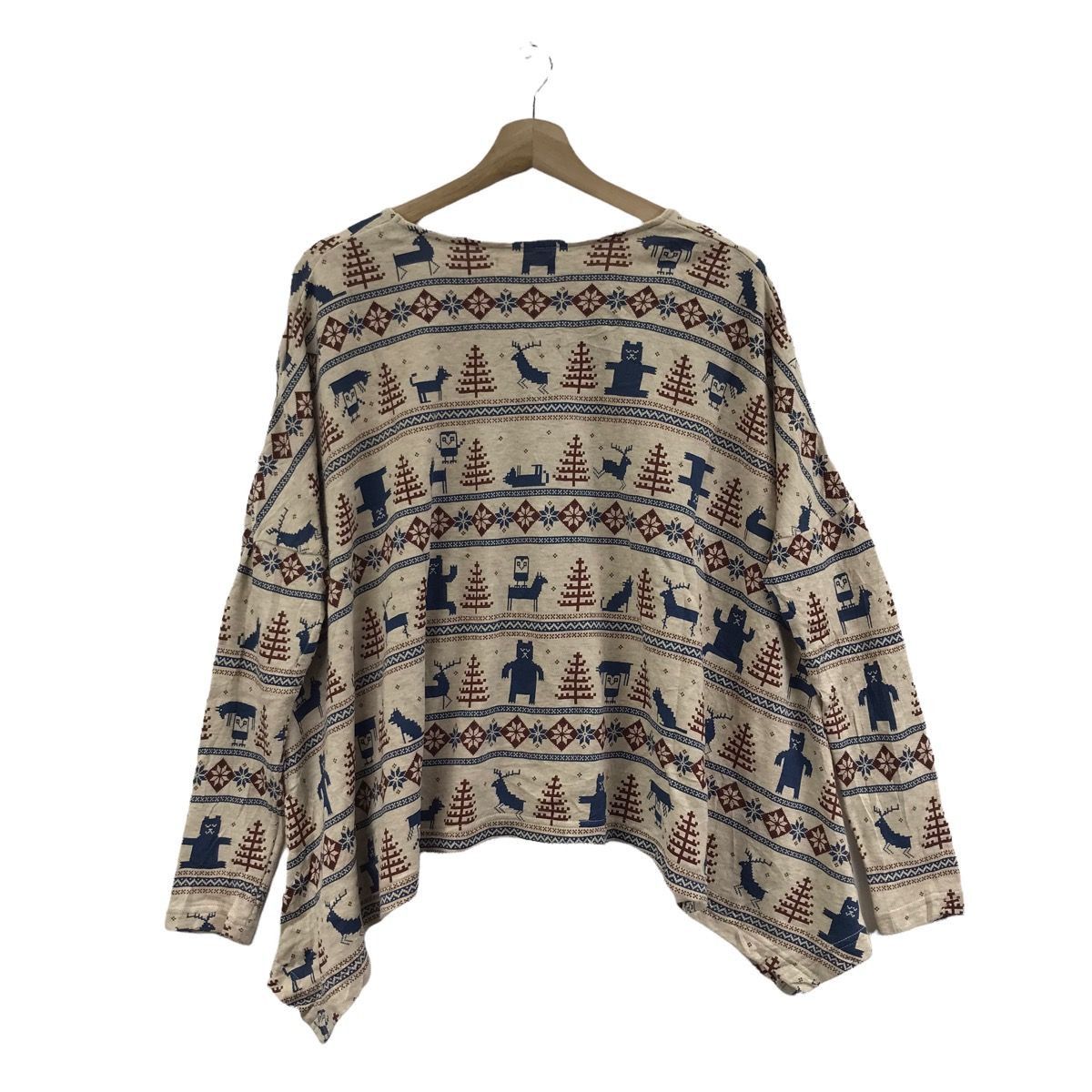 Issey Miyake NE-NET ISSEY MIYAKE Christmas Overprint Cardigan Sweatshirt Size US XXL / EU 58 / 5 - 7 Thumbnail