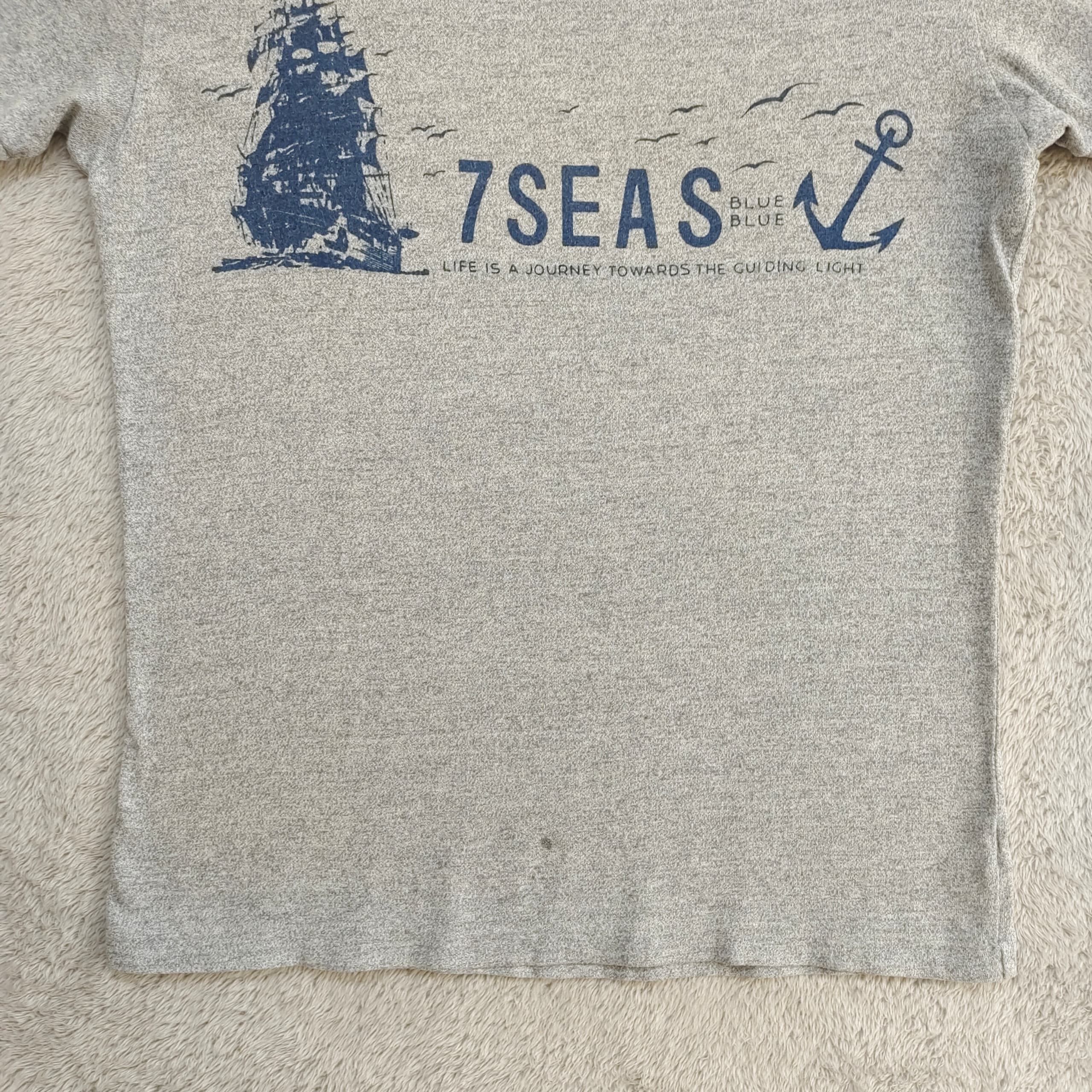 Blue Blue Japan Vintage Blue Blue Japan 7 SEAS Tee, Heather Gray XS Size US S / EU 44-46 / 1 - 4 Thumbnail