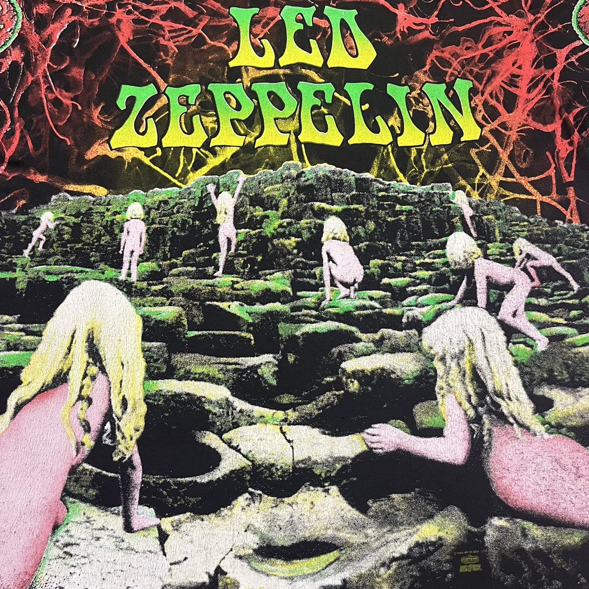 Band Tees × Led Zeppelin × Vintage Vintage 1992 Led Zeppelin Houses of the Holy All Over Print Size US L / EU 52-54 / 3 - 8 Thumbnail