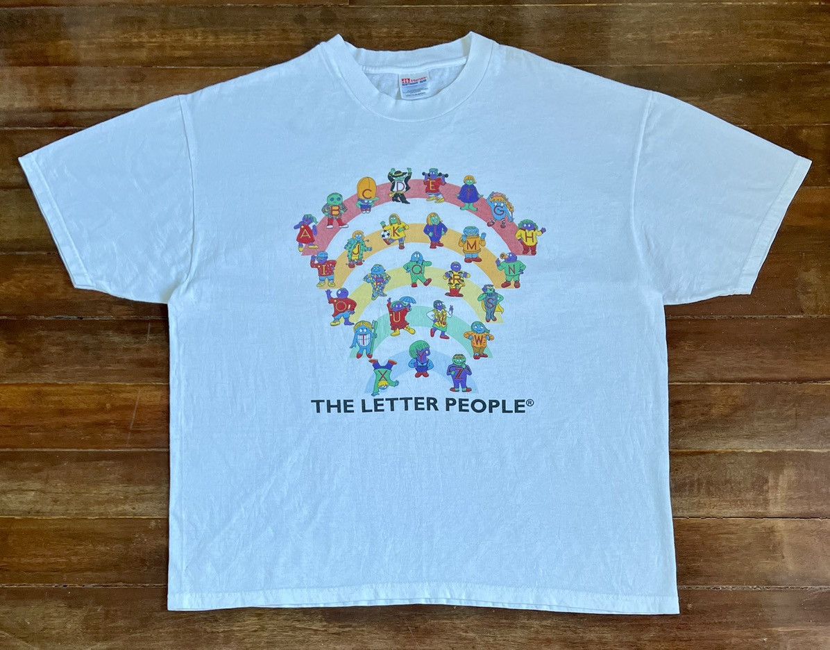 Vintage 90s Vintage Letter People tee Size US XL / EU 56 / 4 - 1 Thumbnail