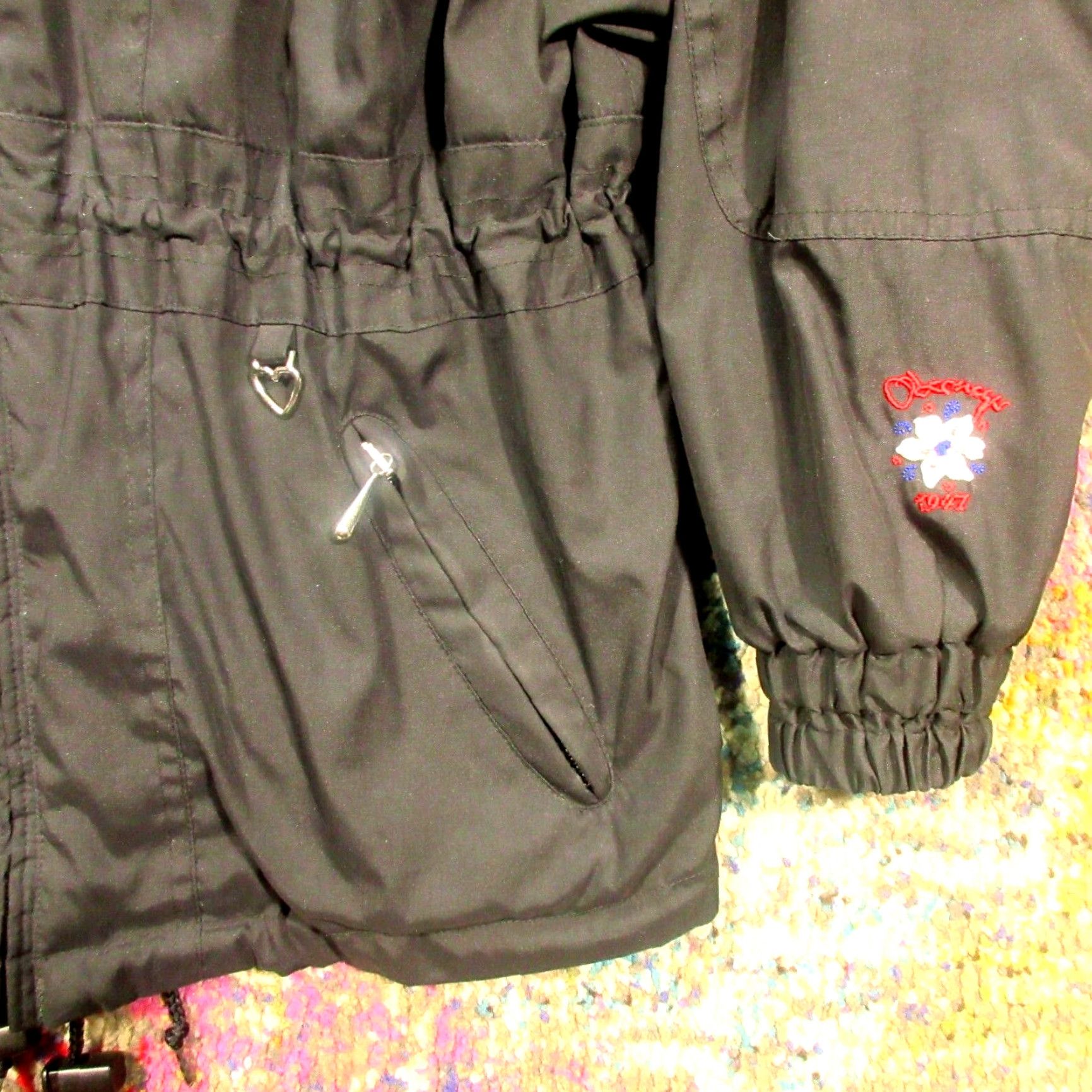 Obermeyer VINTAGE Obermeyer Lined Jacket Womens 8 Black Hooded Parka Ski Snowboard Winter Size M / US 6-8 / IT 42-44 - 7 Thumbnail