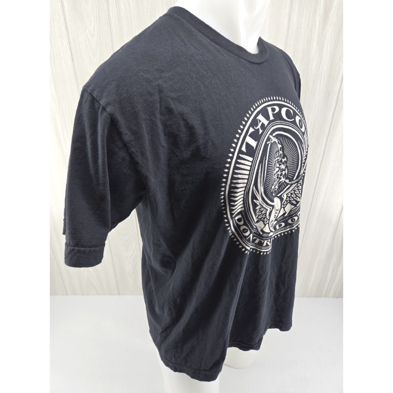 American Apparel VINTAGE TAPCO American Apparel Graphic Logo Promo T Shirt XL Crew Neck Short Sleeve Black Cotton Men USA 90s Military Gun Marines Logo Shirt XL Size US XL / EU 56 / 4 - 7 Thumbnail