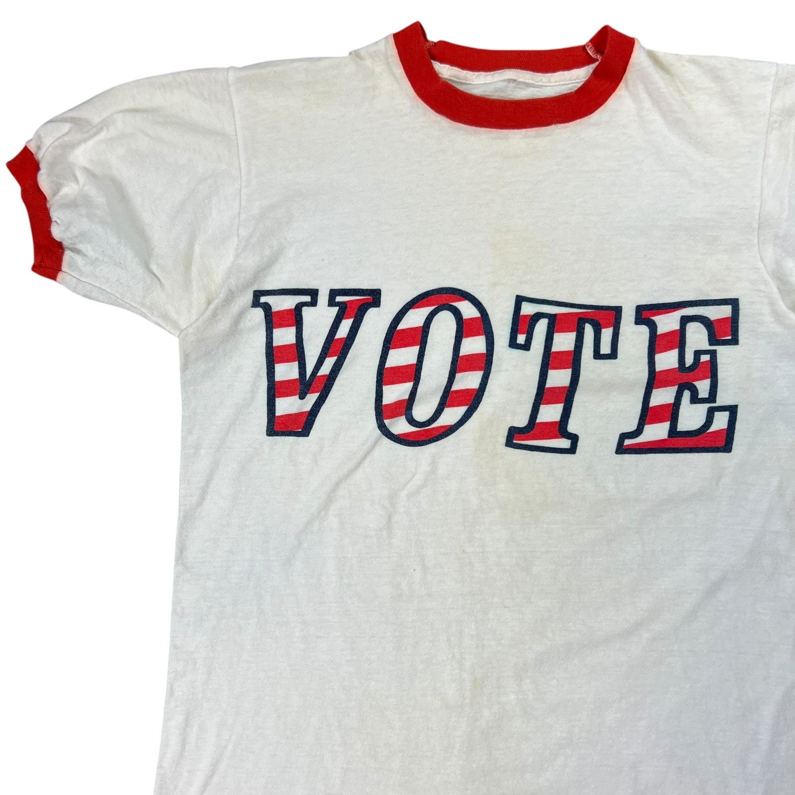 Vintage Vintage 1970s VOTE ringer tee (M) Size US M / EU 48-50 / 2 - 3 Thumbnail