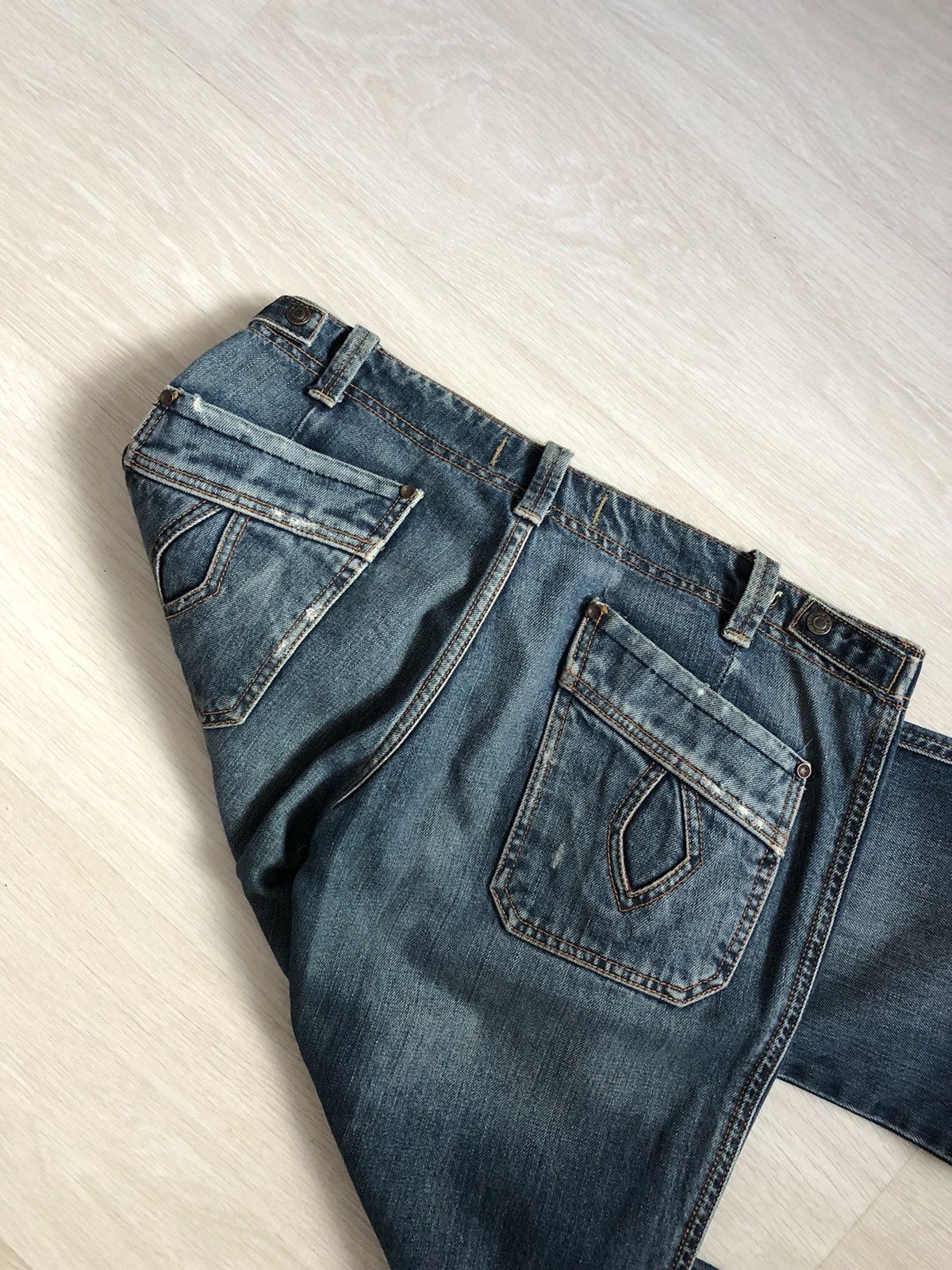 Diesel × Vintage Vintage Diesel Y2K Flared Denim Jeans Size 32" / US 10 / IT 46 - 6 Thumbnail