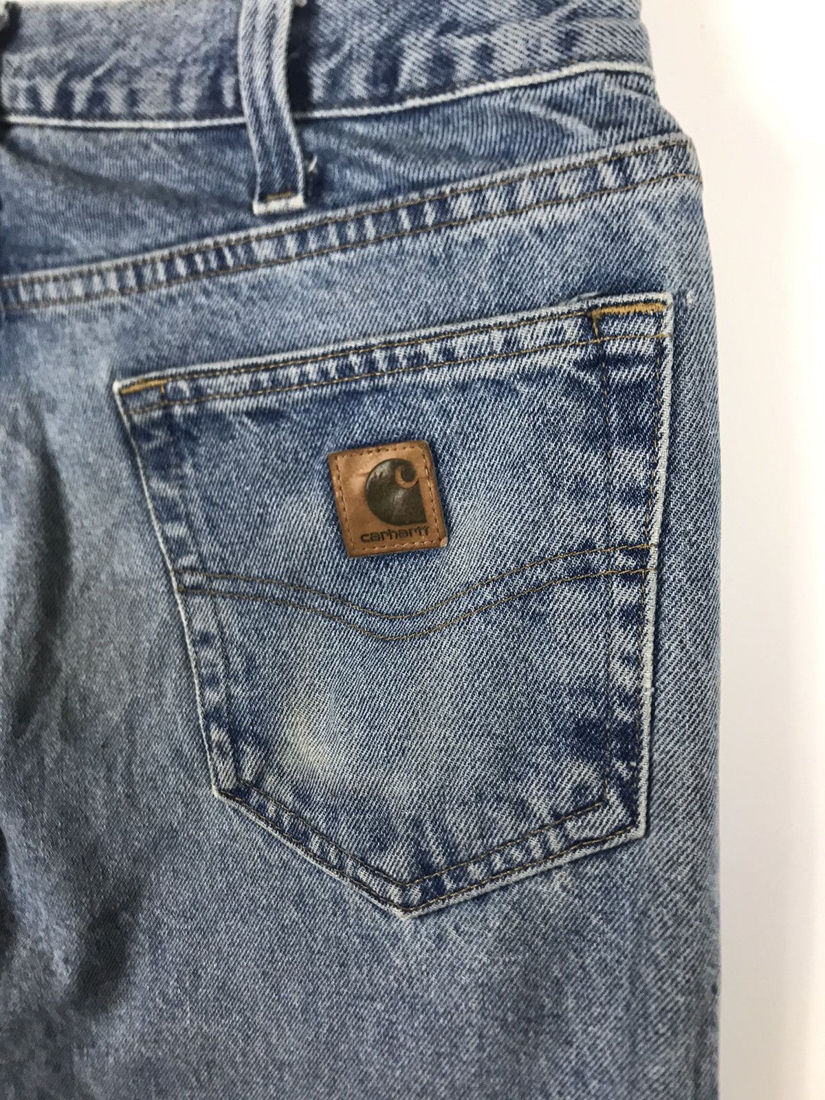 Carhartt × Vintage ⚡️Vintage Carhartt Distressed Denim Size US 33 - 16 Thumbnail