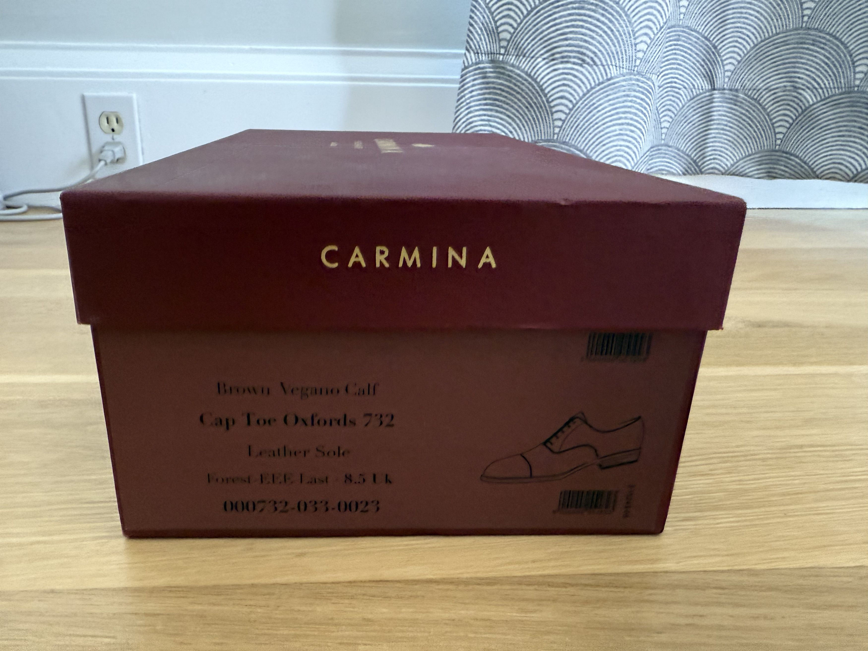 Carmina Carmina Brown Vegano Cap Toe Oxford (8.5UK - EEE fitting) Size US 9 / EU 42 - 2 Thumbnail