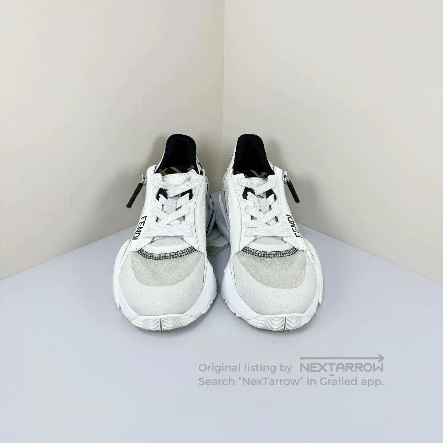 Fendi Fendi Black White Nylon Casual Shoes. Size US 4 / IT 34 - 2 Thumbnail