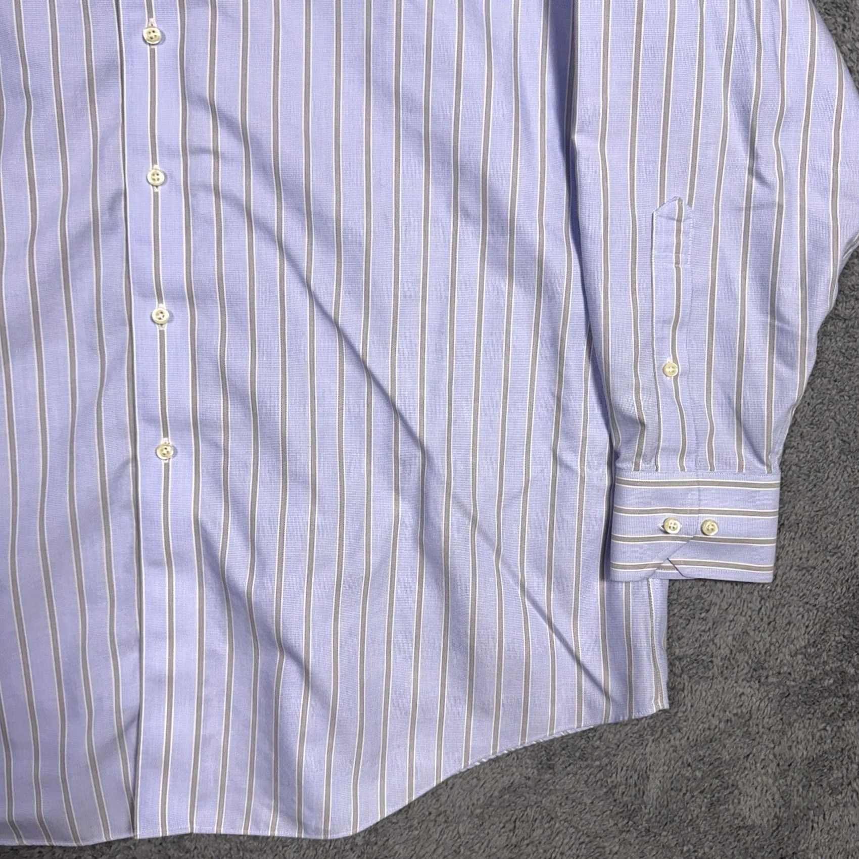Brooks Brothers Brooks Brothers Shirt Mens 18 - 4/5 Regent 346 Slim Non Iron Dress Notch Collar Blue Size 48R - 5 Thumbnail