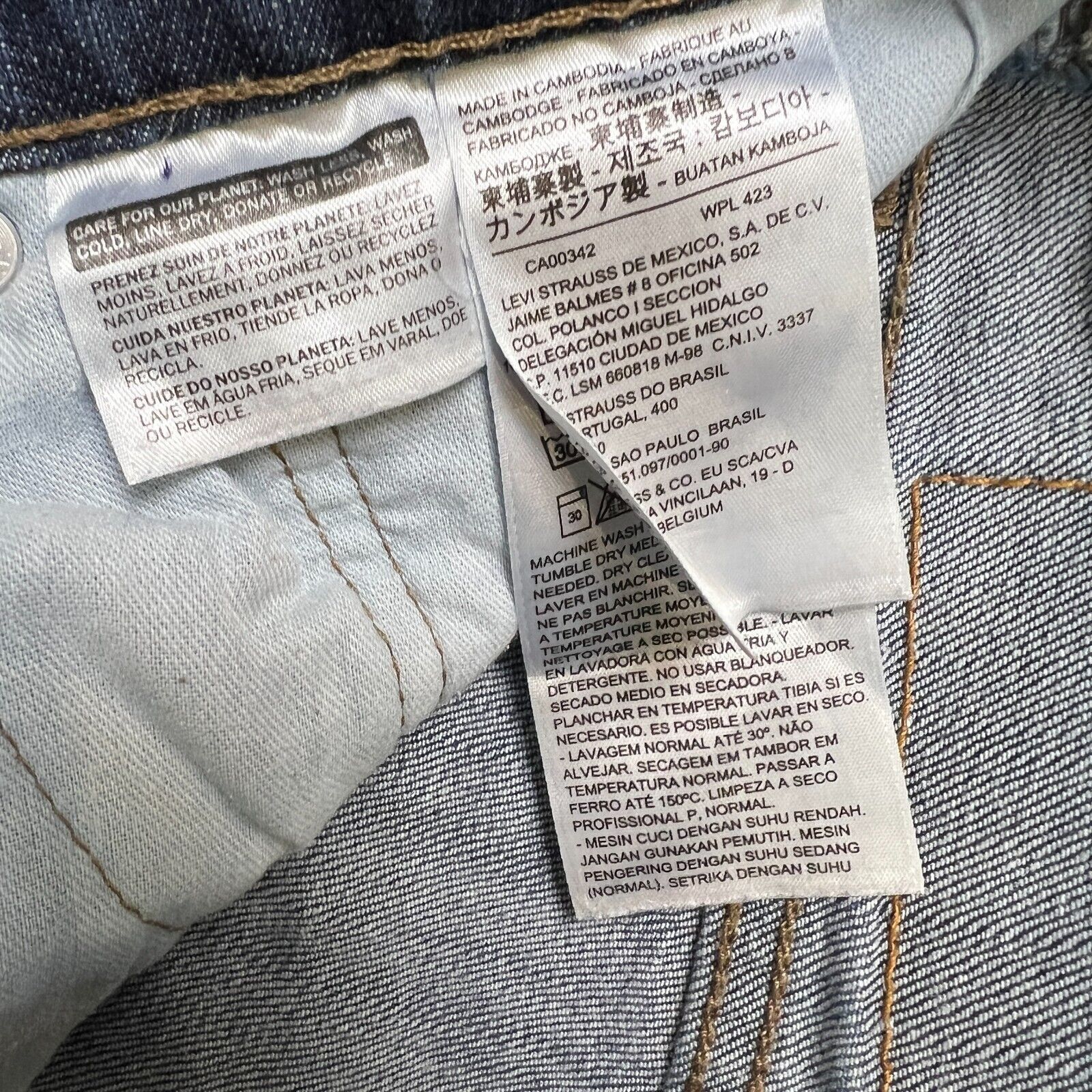 Levi's × Vintage Levi's 511 Jeans Mens 36x32 Slim Fit Mid Rise Denim Pants Size US 36 / EU 52 - 9 Thumbnail