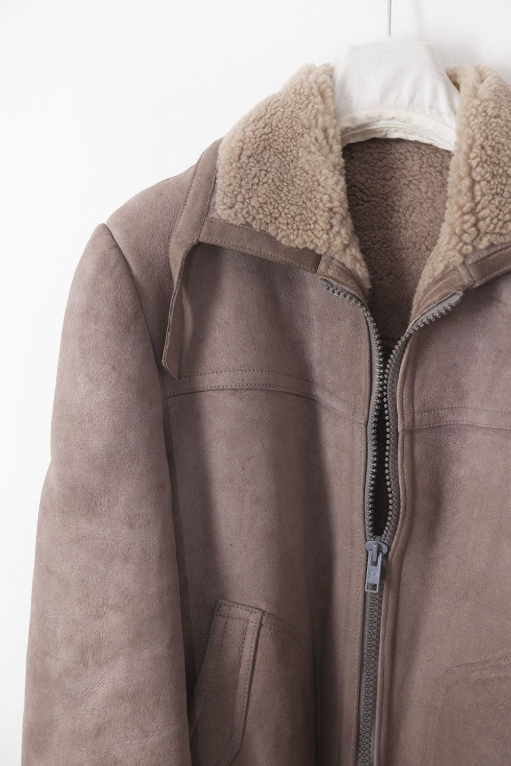 Vintage 1980's shearling bomber leather jacket Size US M / EU 48-50 / 2 - 2 Thumbnail