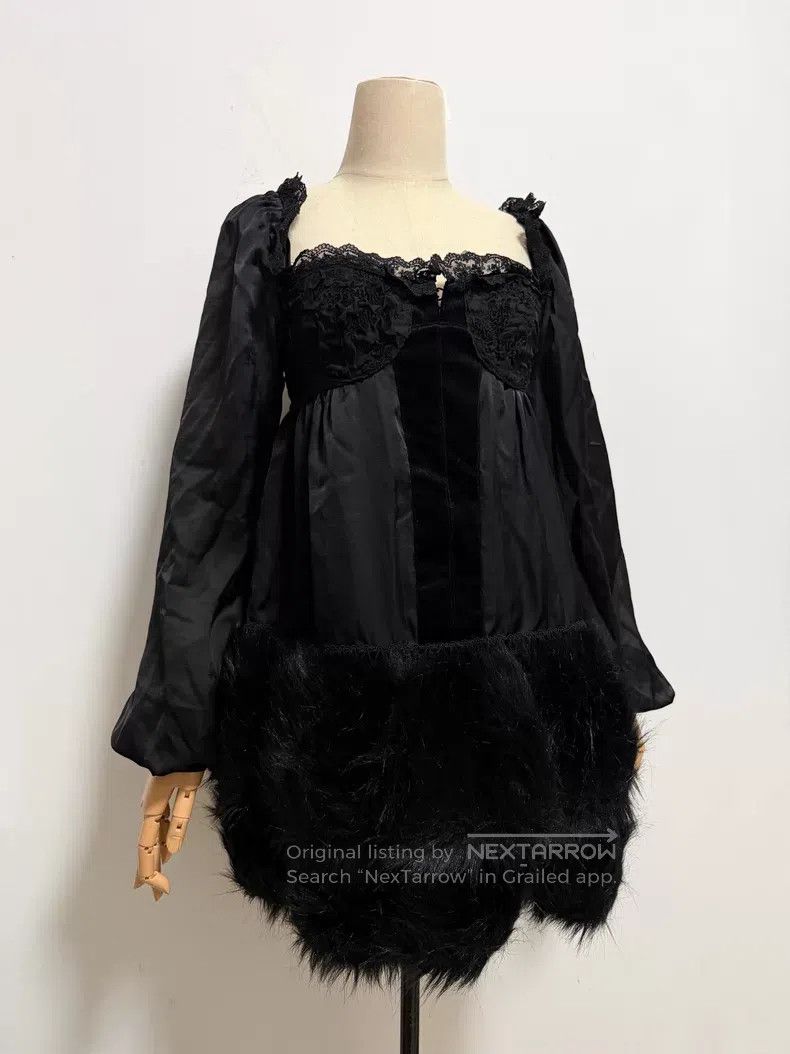 Japanese Brand Japanese Brand alice auaa Furry lace dress, Strapless dres Size L / US 10 / IT 46 - 3 Thumbnail