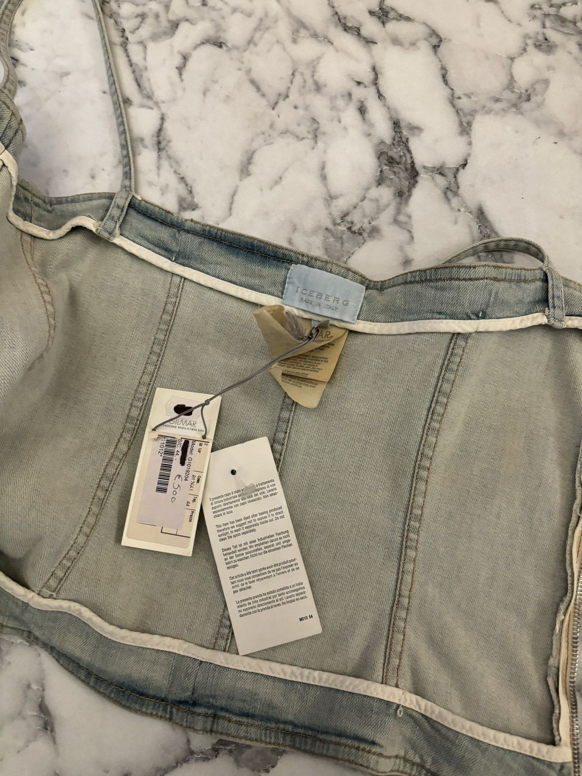 Iceberg Vintage Y2K Iceberg washed blue denim corset top Size M / US 6-8 / IT 42-44 - 2 Thumbnail