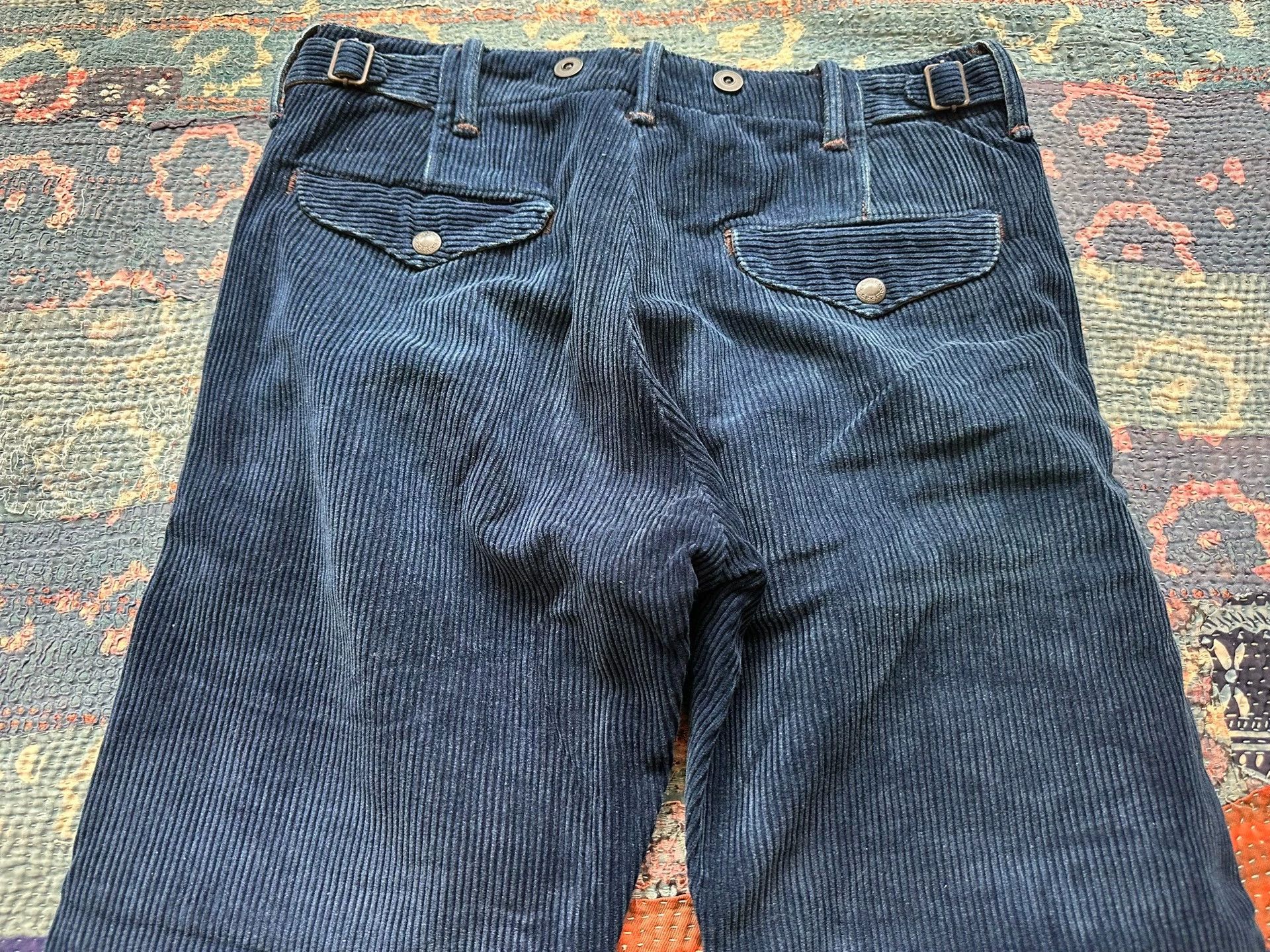 RRL Ralph Lauren rrl indigo dyed corduroy pants 30x30 Size US 30 / EU 46 - 6 Thumbnail