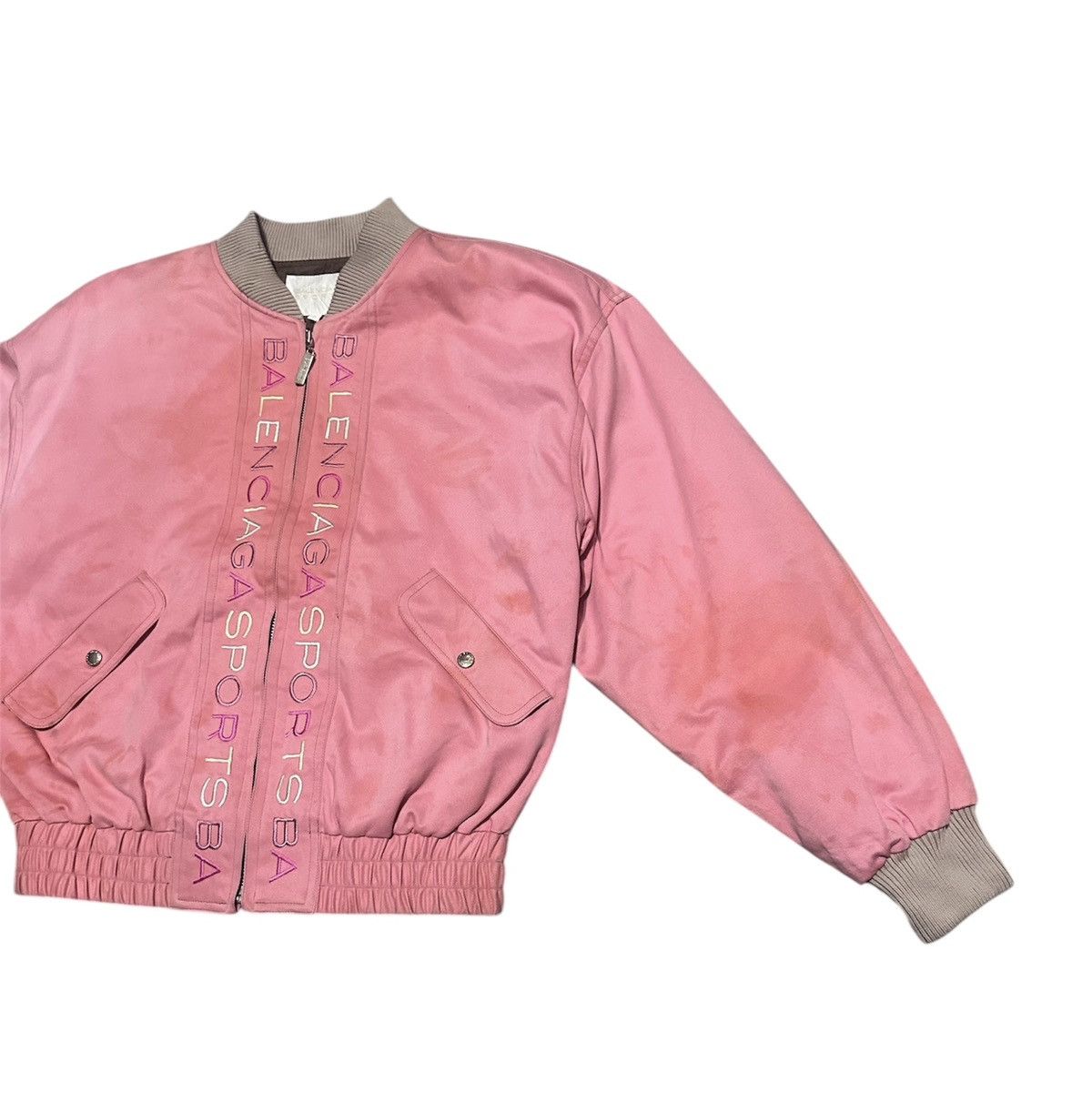 Balenciaga Vintage Balenciaga Sports Bomber Jacket Sun Faded Size US M / EU 48-50 / 2 - 3 Thumbnail