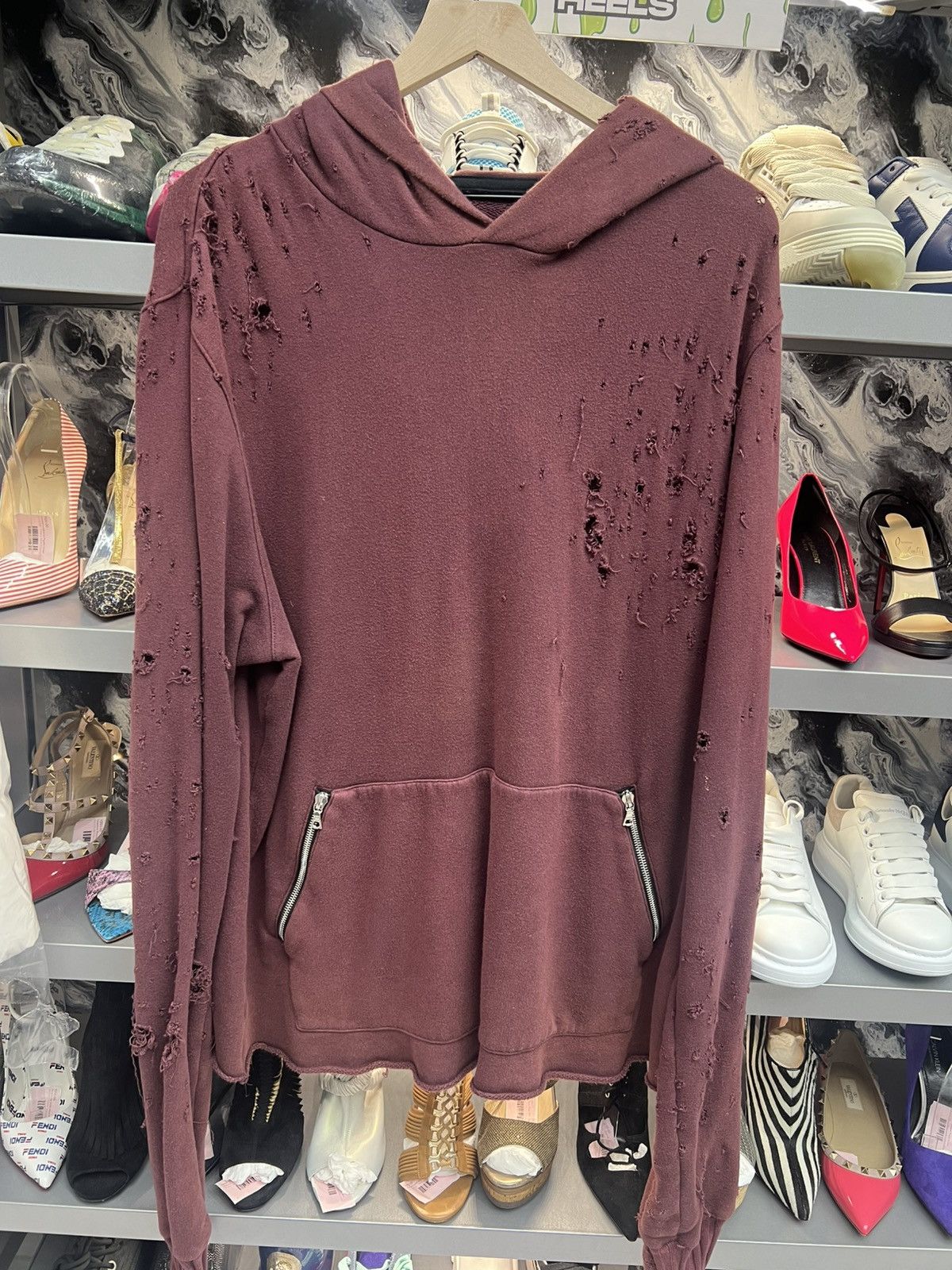 Amiri Amiri Ripped Hoodie Size US L / EU 52-54 / 3 - 1 Thumbnail
