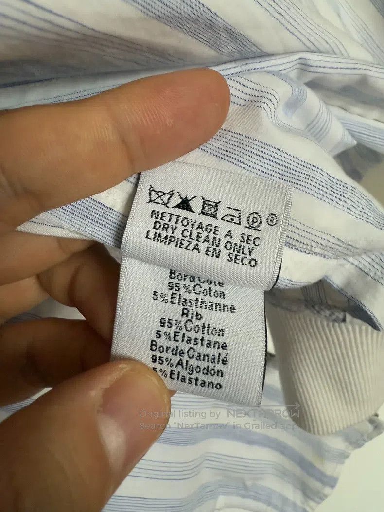 Hermes Hermes Short blue striped shirt jacket Size M / US 6-8 / IT 42-44 - 5 Thumbnail