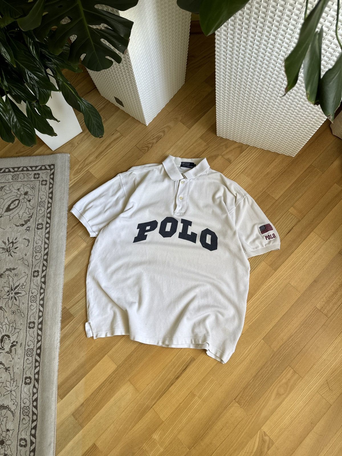 Polo Ralph Lauren × Ralph Lauren × Vintage Vintage 90s Polo Ralph Lauren Big Logo USA Polo Shirt Size US L / EU 52-54 / 3 - 1 Thumbnail