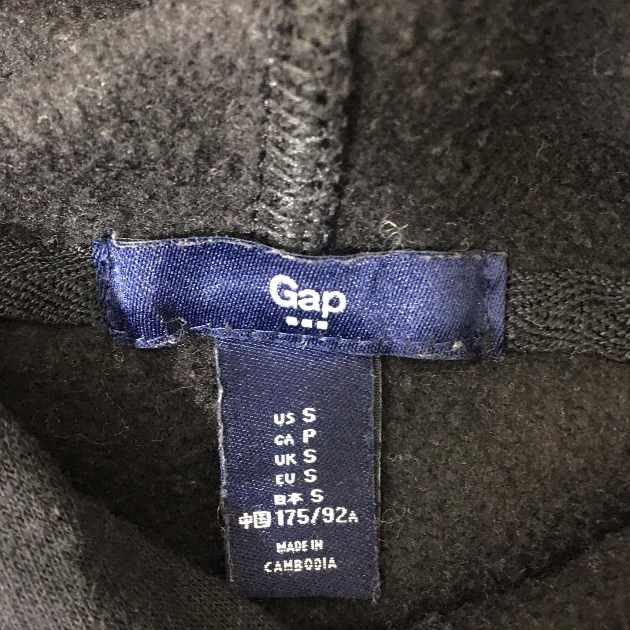 Gap Vtg GAP Box Logo Minimalist Black Hoodie World Size S / US 4 / IT 40 - 4 Thumbnail