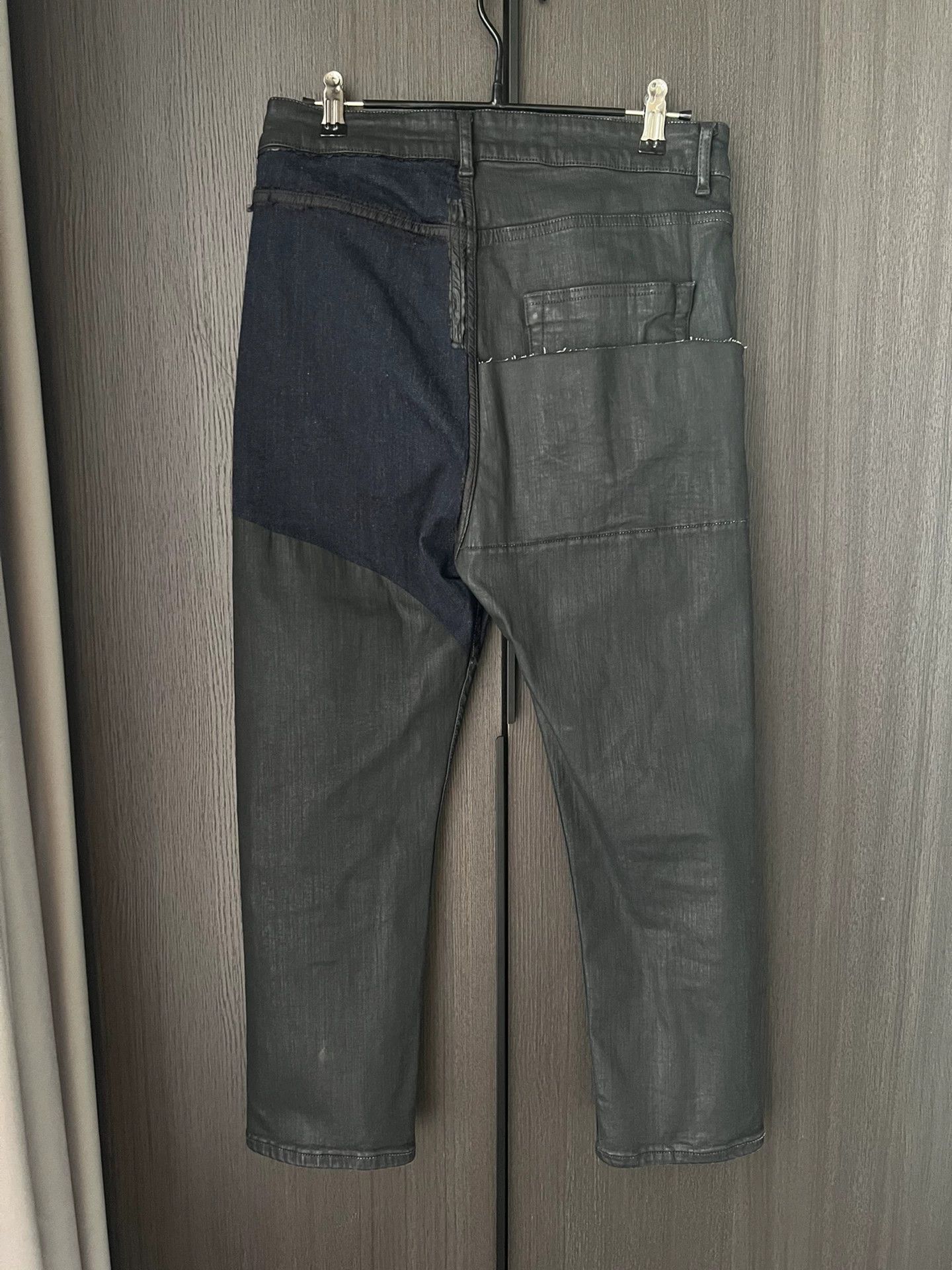 Rick Owens Rick owens Wax denim stitching pants Size US 30 / EU 46 - 1 Thumbnail
