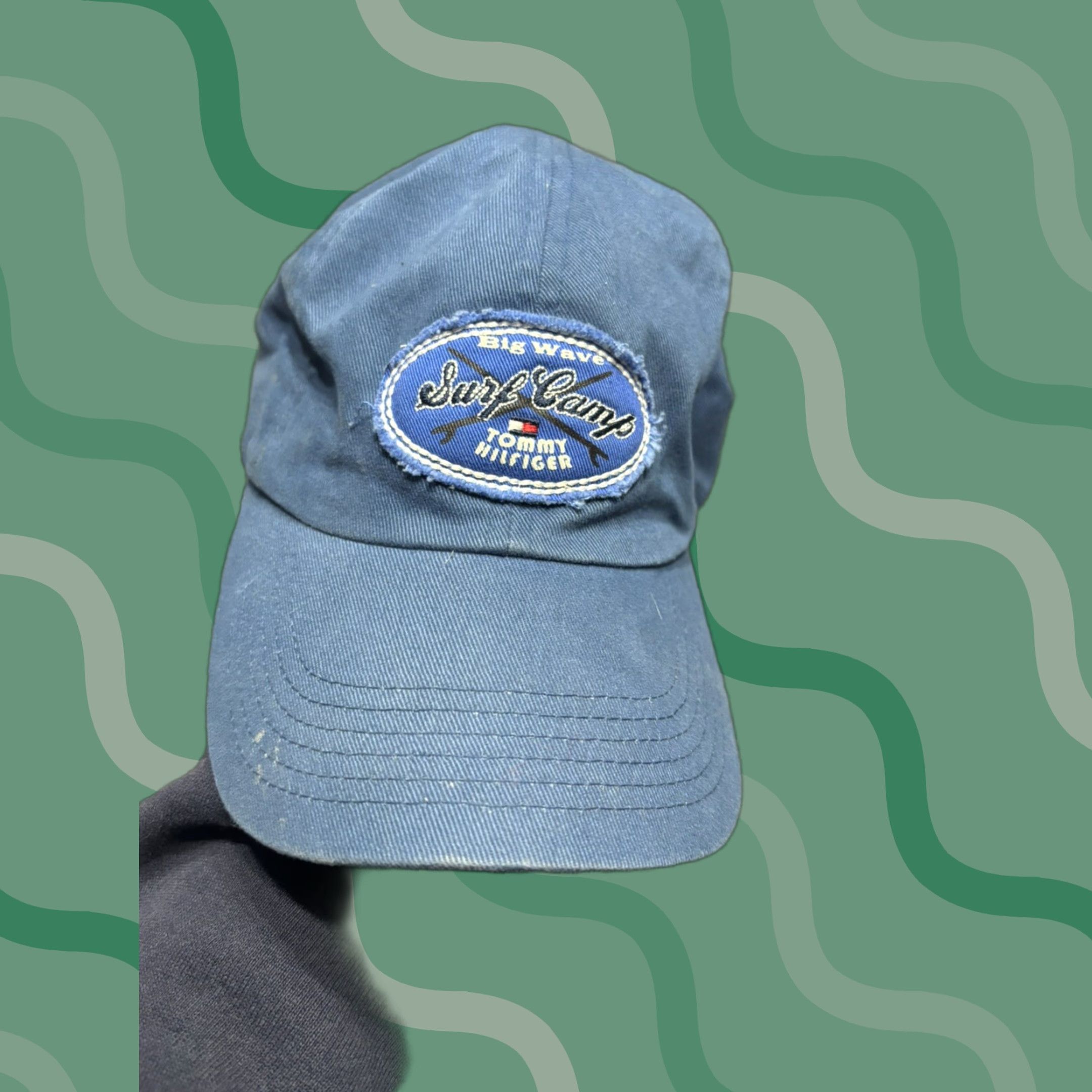 Tommy Hilfiger VINTAGE Tommy Hilfiger SURF CAMP Hat Cap Leather Strap Cotton Adjustable Size ONE SIZE - 1 Thumbnail