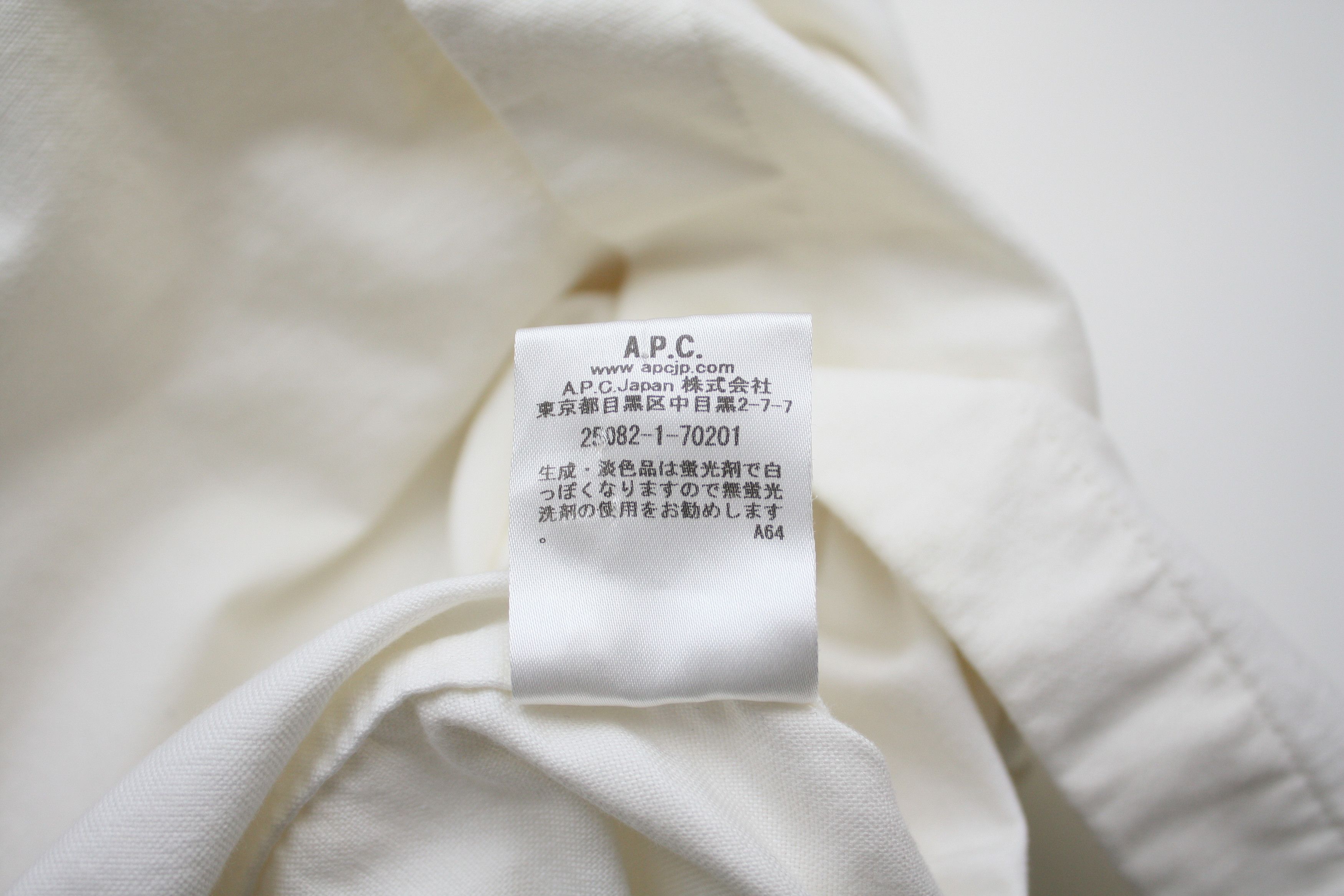 A.P.C. A.P.C. White Long Sleeve Shirt Men's Small Size US S / EU 44-46 / 1 - 5 Thumbnail