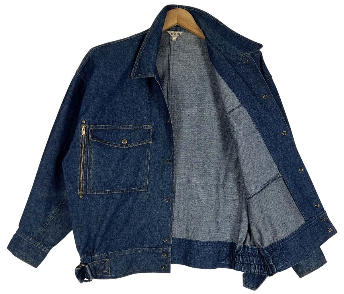 Japanese Brand 80s VINTAGE LABOURER KANAZAWA DENIM JACKET Size US M / EU 48-50 / 2 - 1 Thumbnail