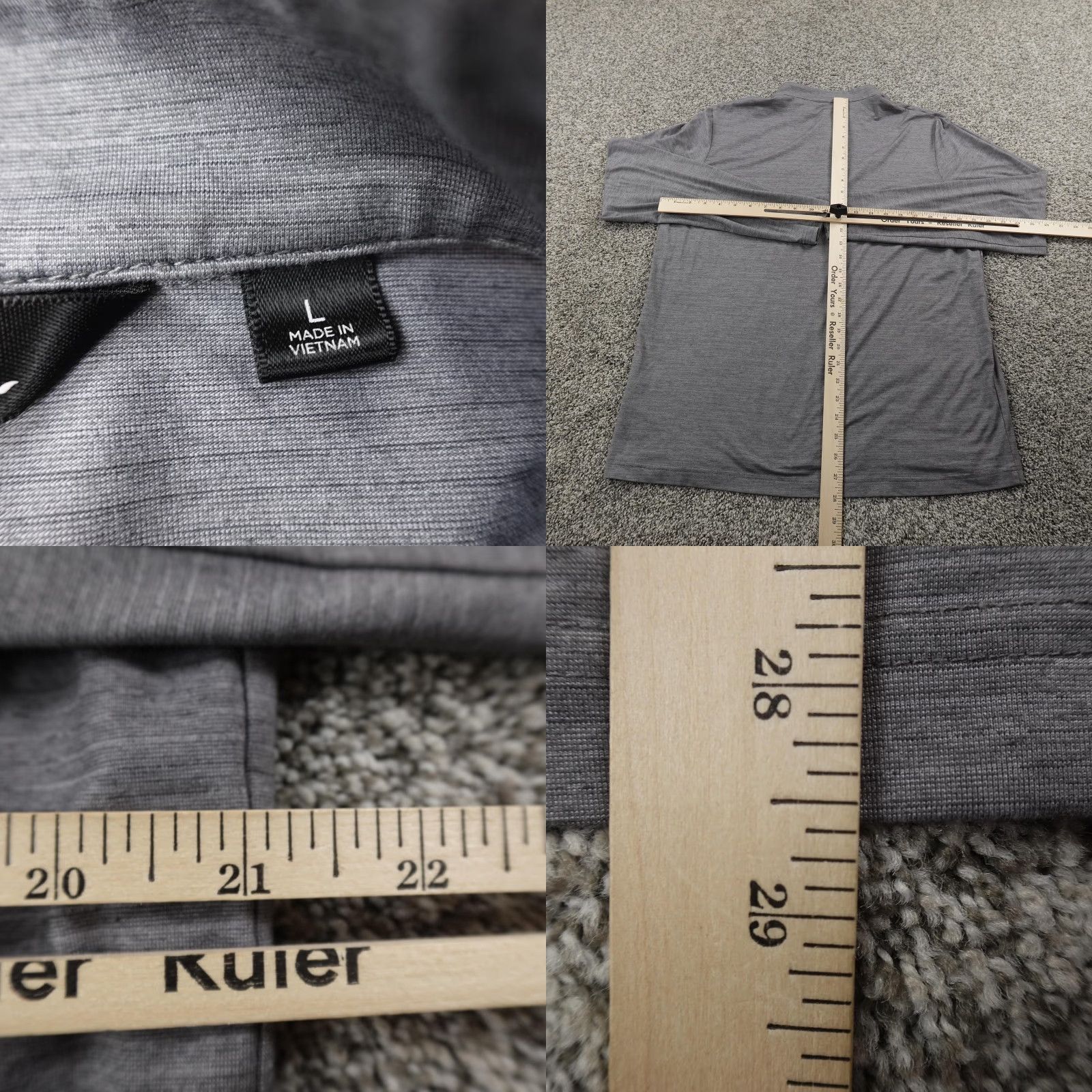 TravisMathew Travis Mathew Pullover Mens L Gray 1/4 Zip Golf Long Sleeve Performance Stretch Size US L / EU 52-54 / 3 - 8 Thumbnail