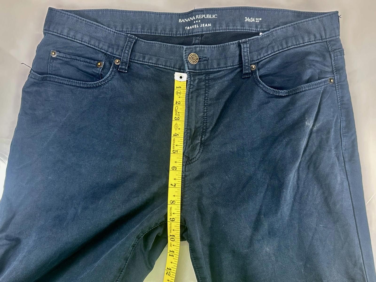 Banana Republic Banana Republic Men's Blue 34/34 Slim Fit Travel Jeans Size US 34 / EU 50 - 4 Thumbnail